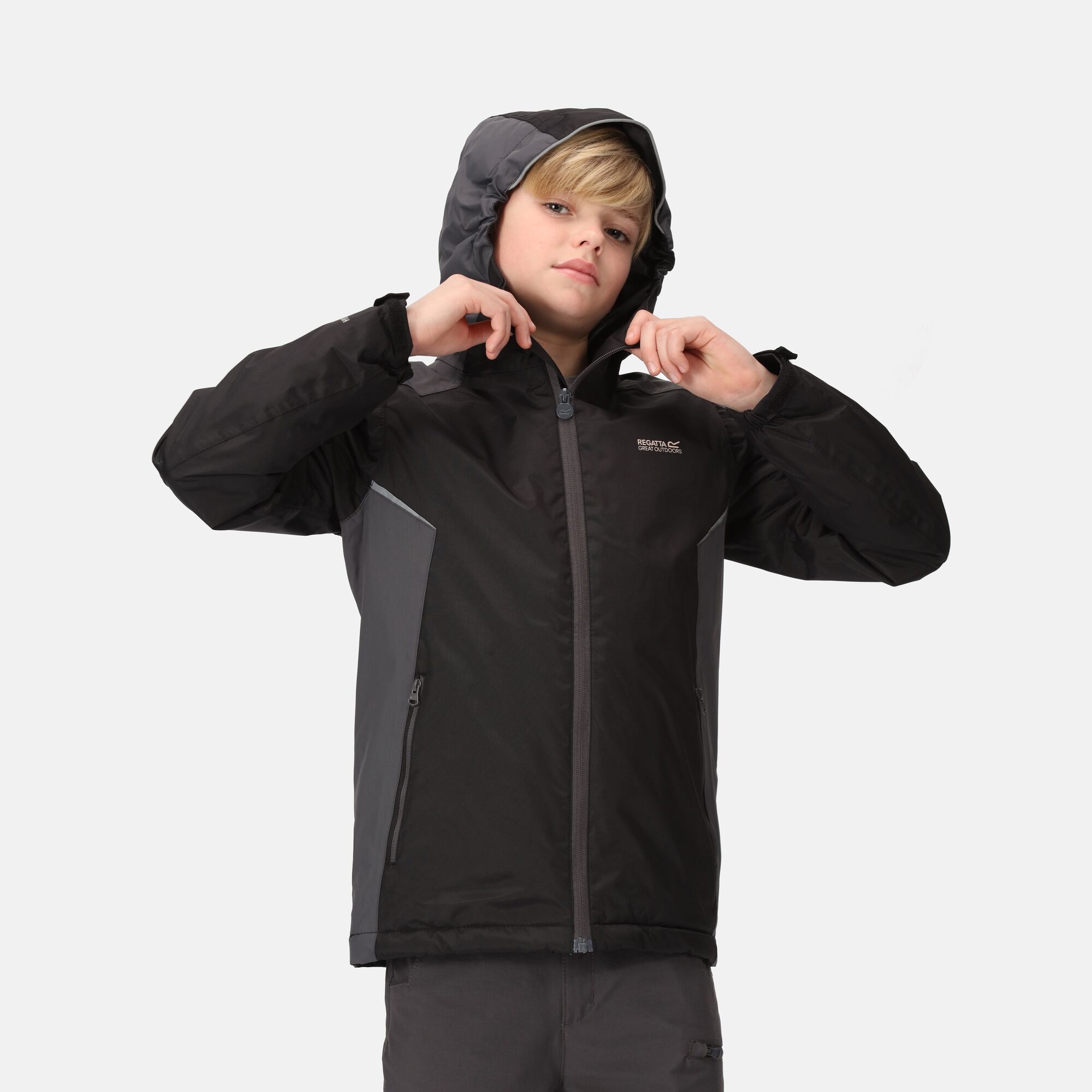 Kids' Hurdle IV Waterproof Insulated Jacket | Black Seal Grey