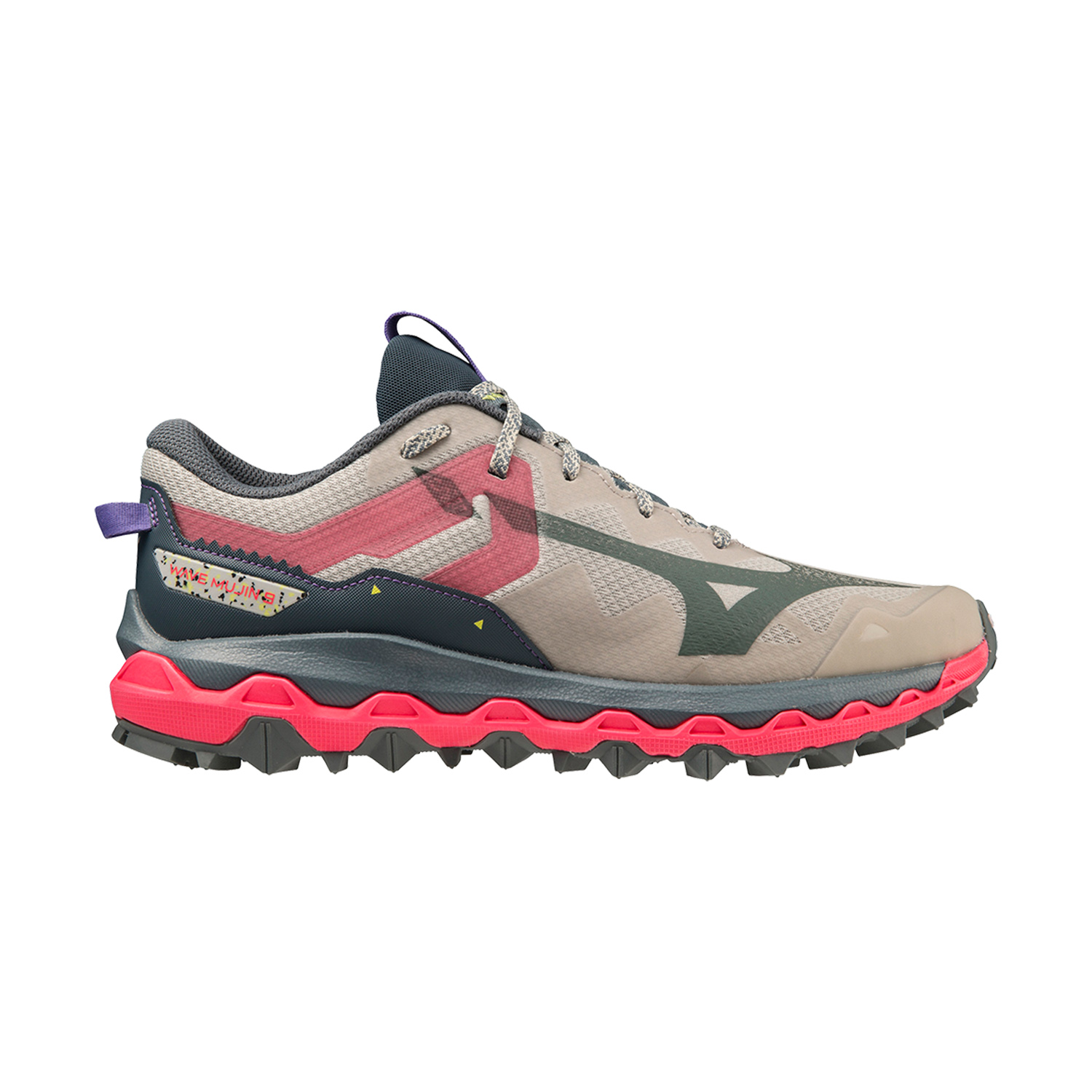 Mizuno Wave Mujin 9 Moonstruck/Stormy Weather/High Vis Pink