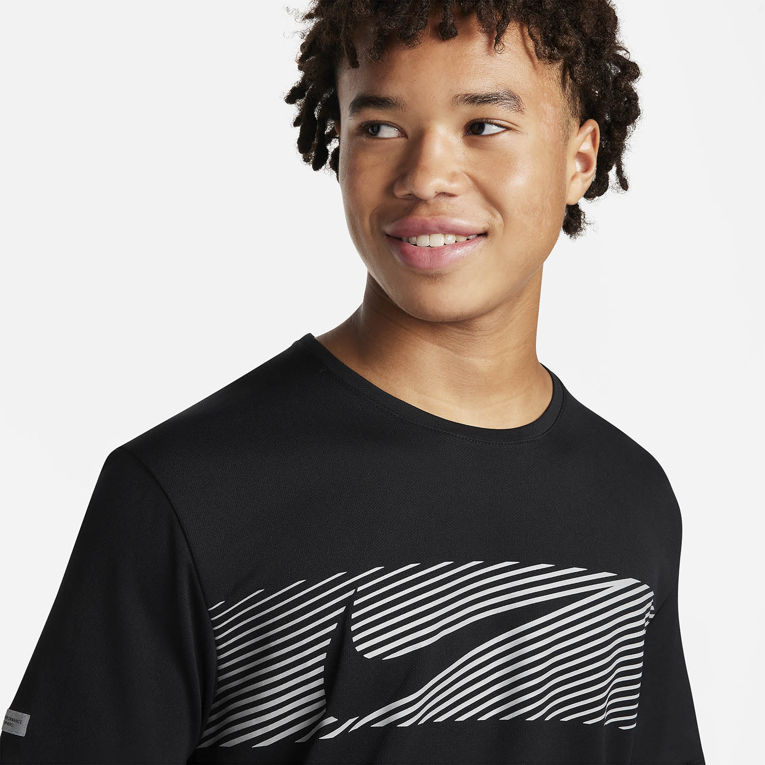 Nike Miler Flash Maglietta Black/Reflective Silver