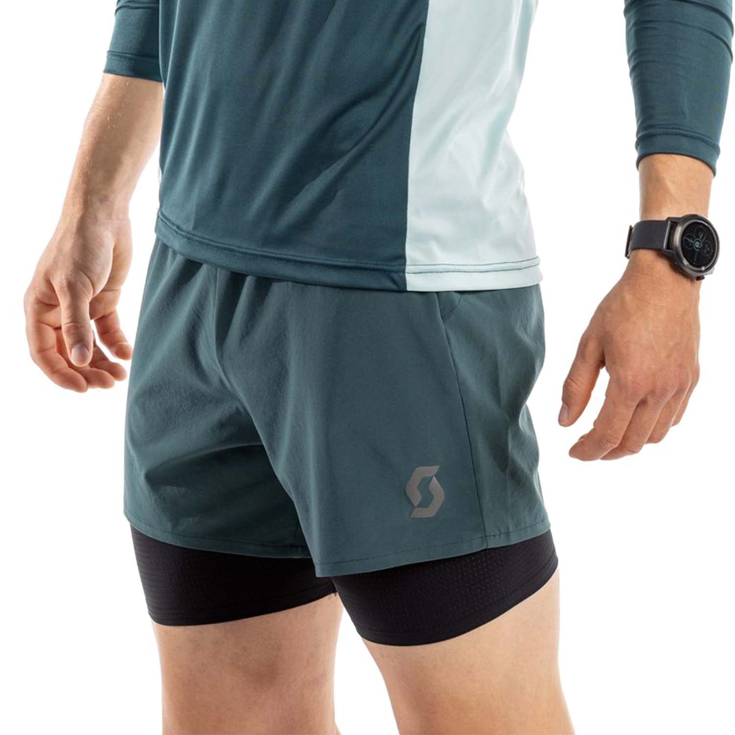 Scott Hybrid Endurance 4in Pantaloncini Aruba Green/Black