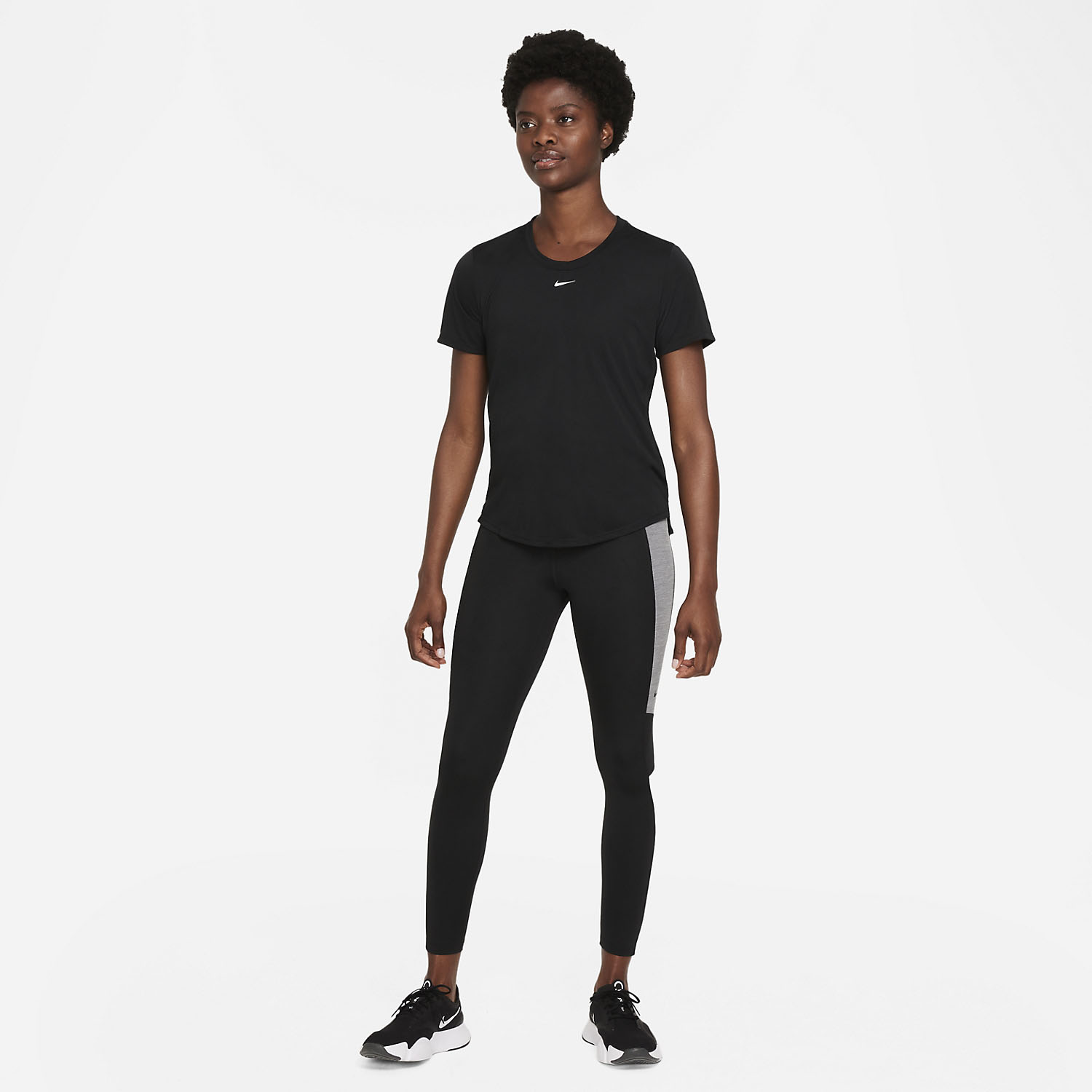 Nike One Dri-FIT Logo Maglietta Black/White