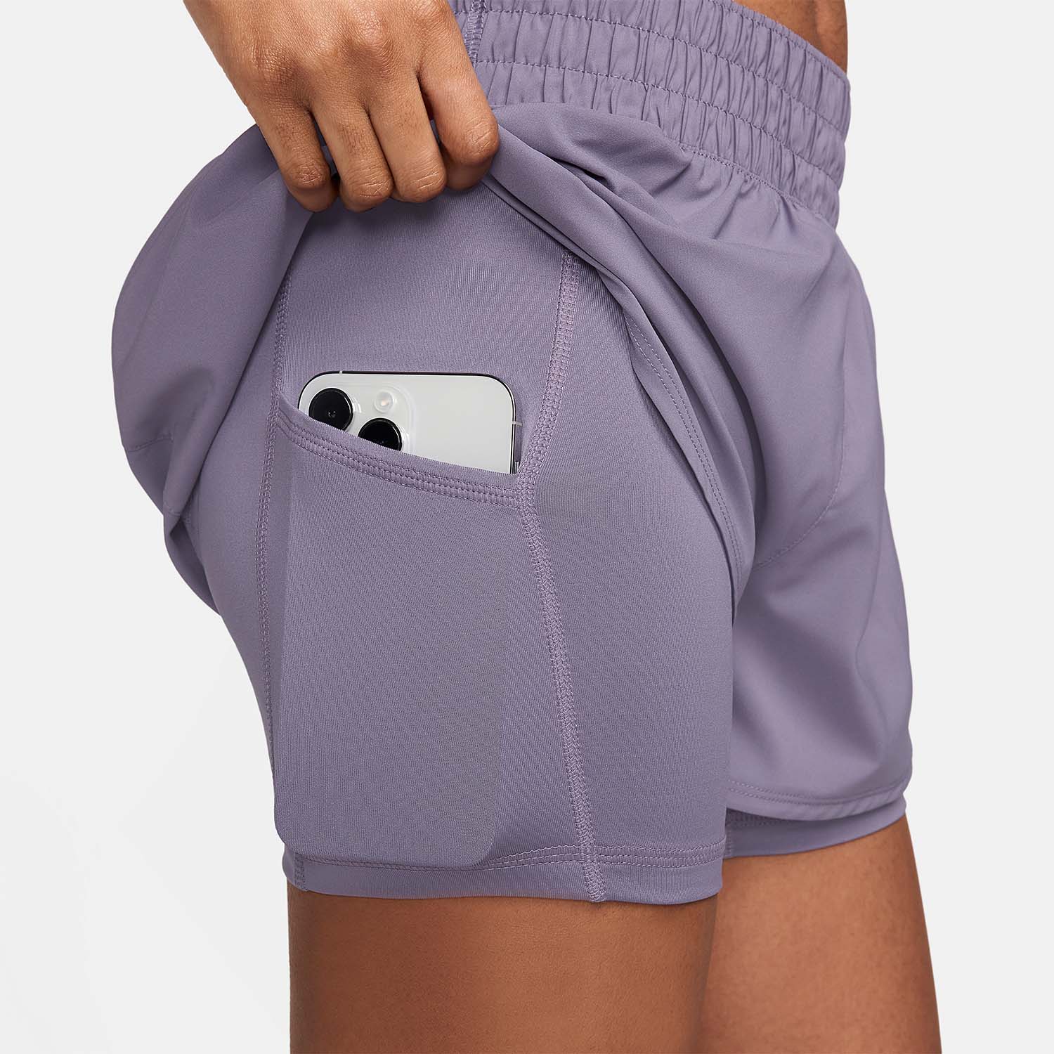 Nike Dri-FIT One 2 in 1 3in Pantaloncini Daybreak/Reflective Silver