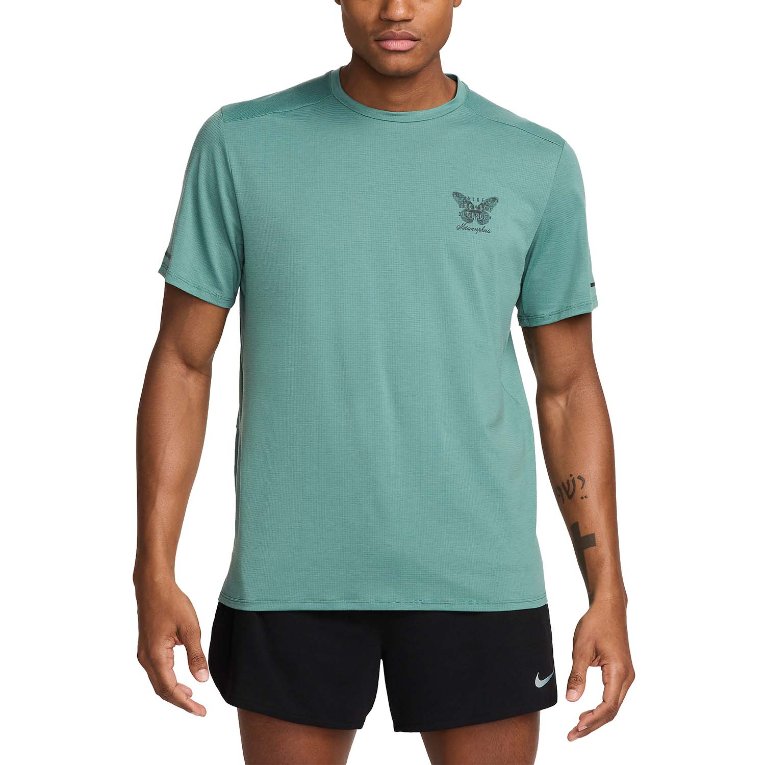 Nike Dri-FIT Rise Logo Maglietta Bicoastal/Barely Green/Black