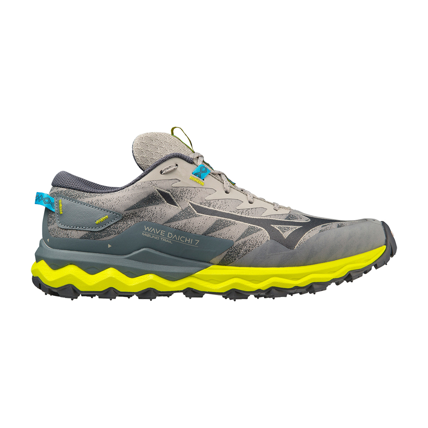 Mizuno Wave Daichi 7 Ghost Gray/Ombre Blue/Bolt 2 Neon