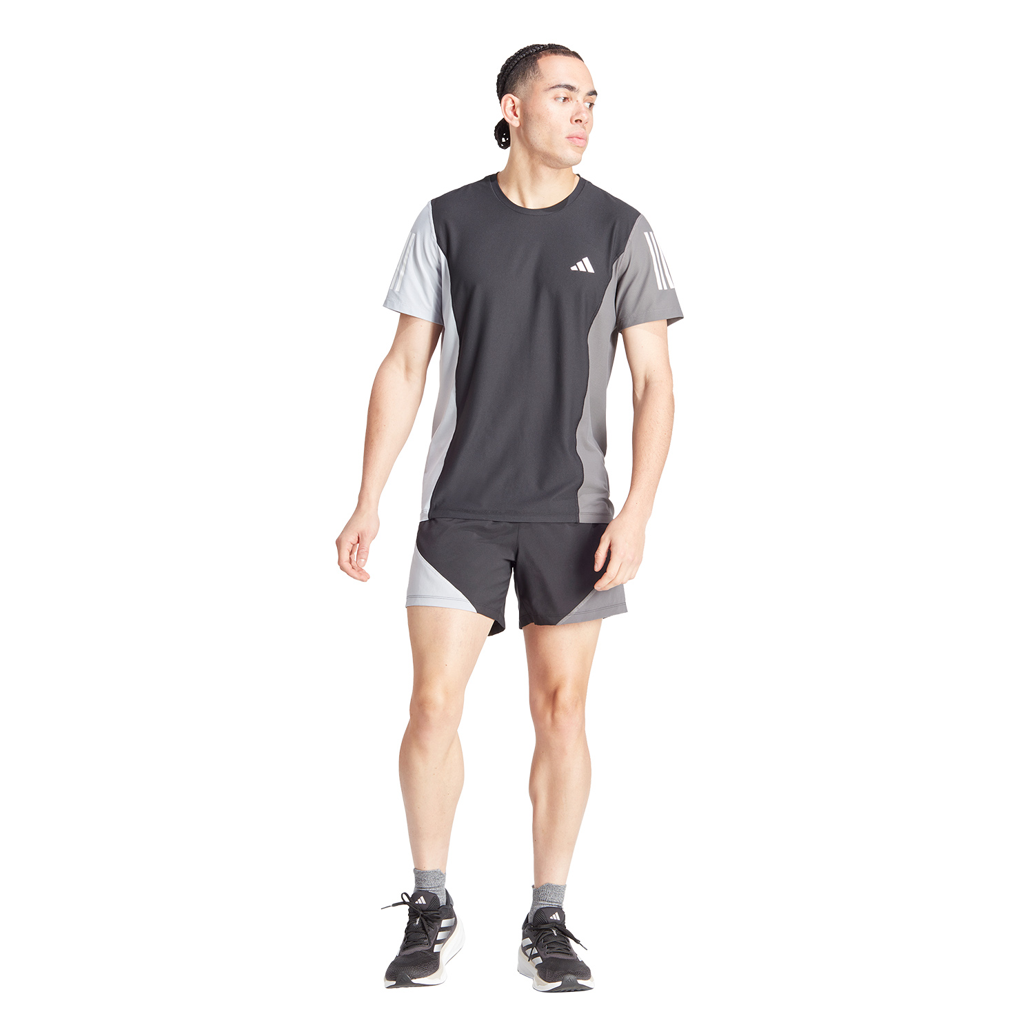 adidas Own The Run Logo 5in Pantaloncini Black/Halsil/Grey Five