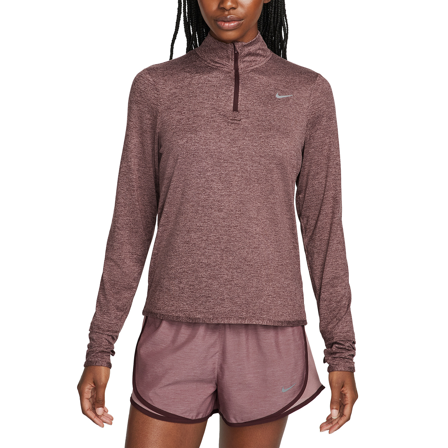 Nike Element Maglia Burgundy Crush/Reflective Silver