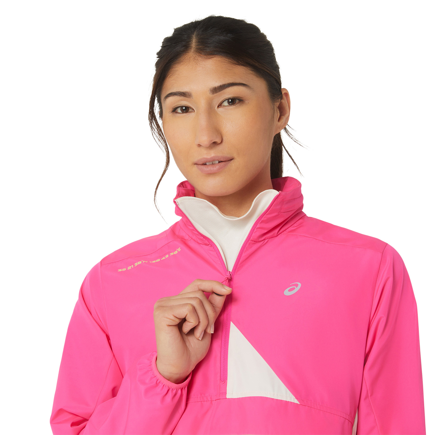 Asics Fujitrail Giacca Pink Glo/Birch