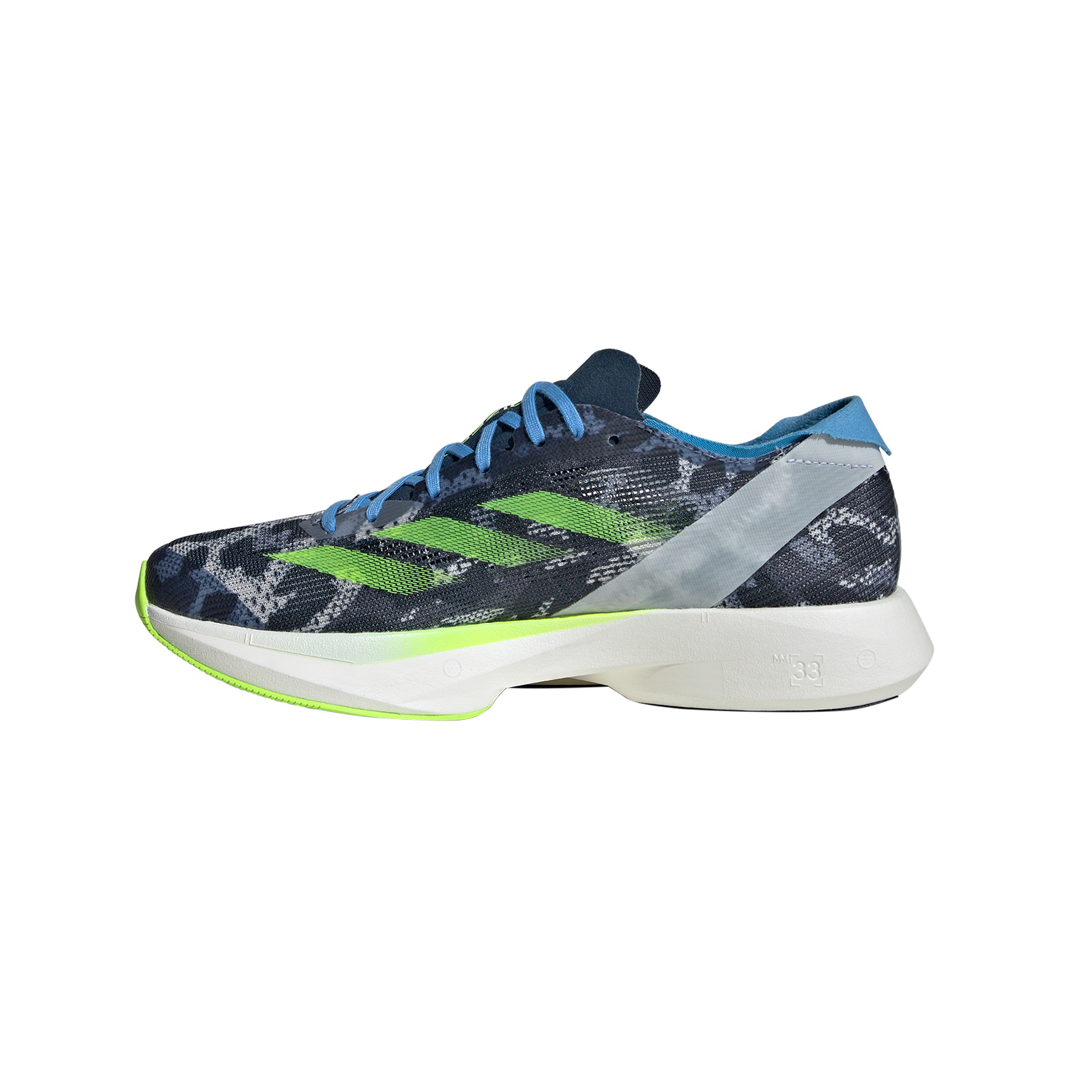 adidas Adizero Takumi Sen 10 Crystal White/Lucid Lemon/Blue Burst