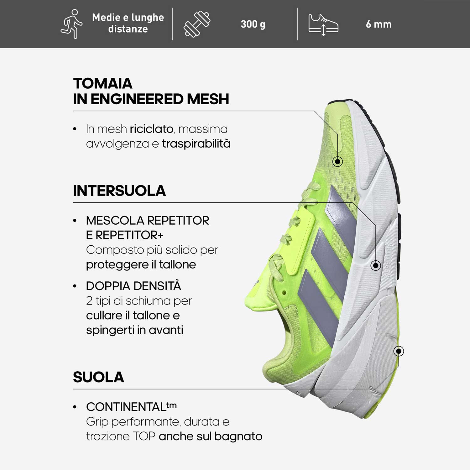 adidas Adistar 2 Silver Dawn/Green Spark/Bliss Lilac