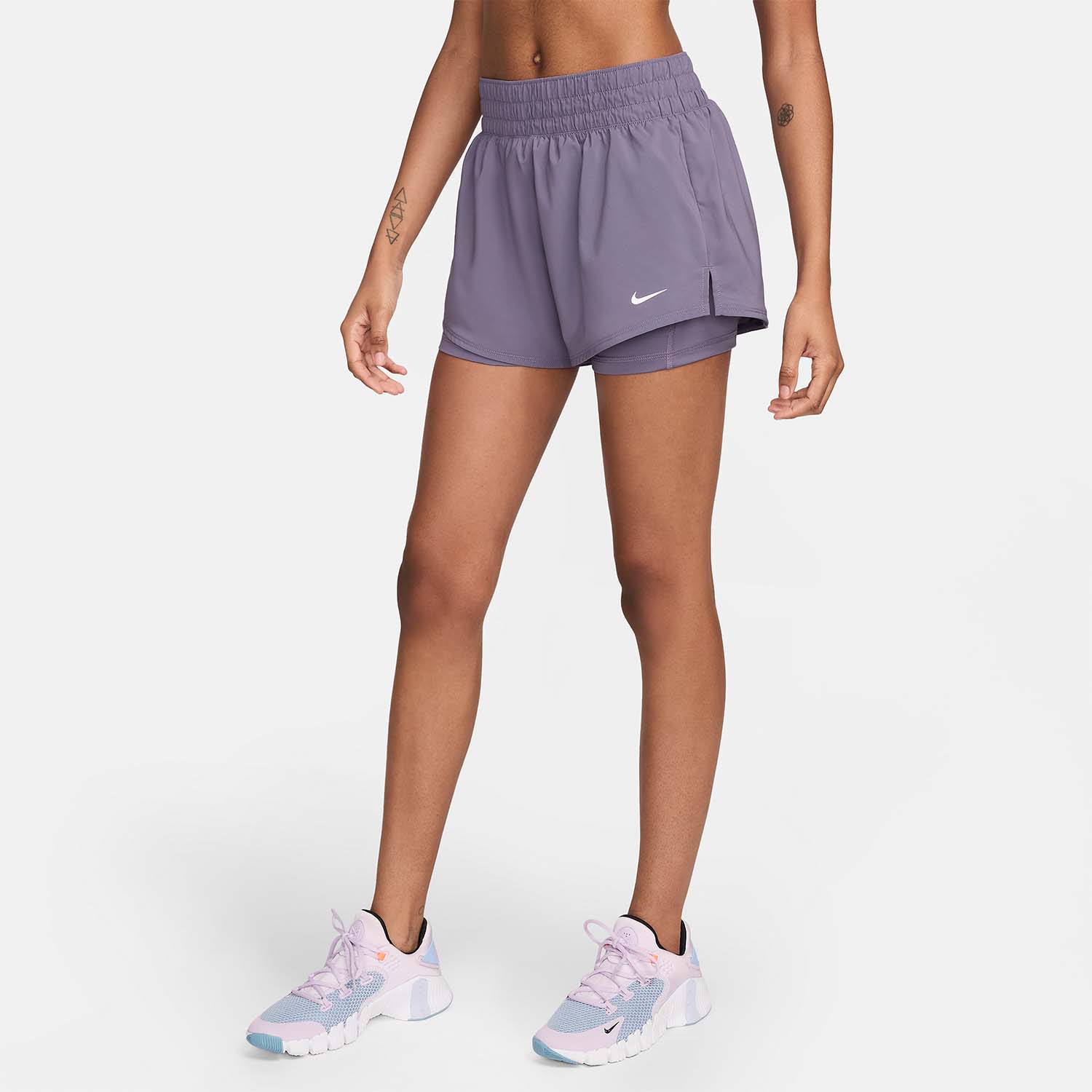 Nike Dri-FIT One 2 in 1 3in Pantaloncini Daybreak/Reflective Silver