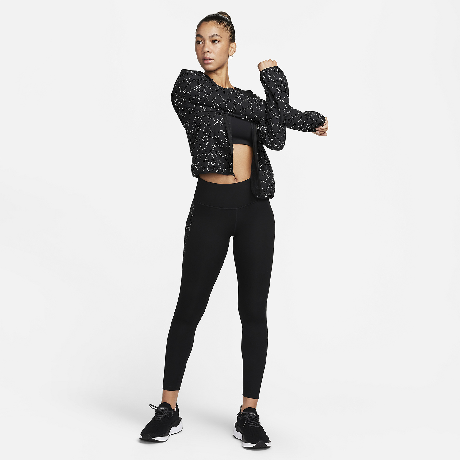 Nike Dri-FIT Logo Giacca Black/Reflective Silver