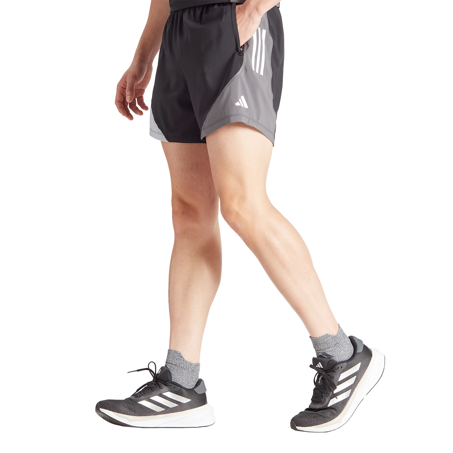 adidas Own The Run Logo 5in Pantaloncini Black/Halsil/Grey Five