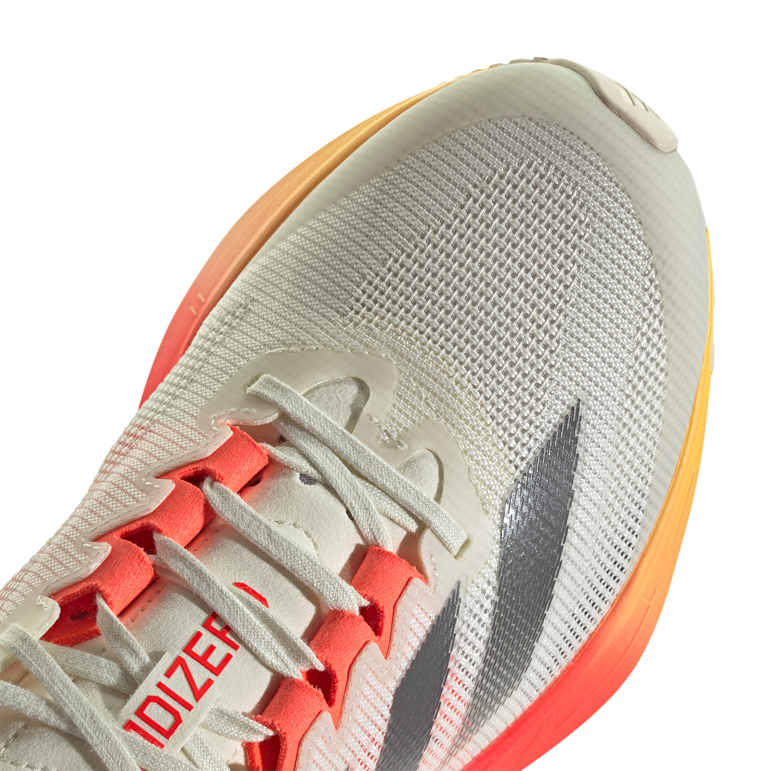 adidas adizero Boston 12 Ivory/Iron Metallic/Solar Red