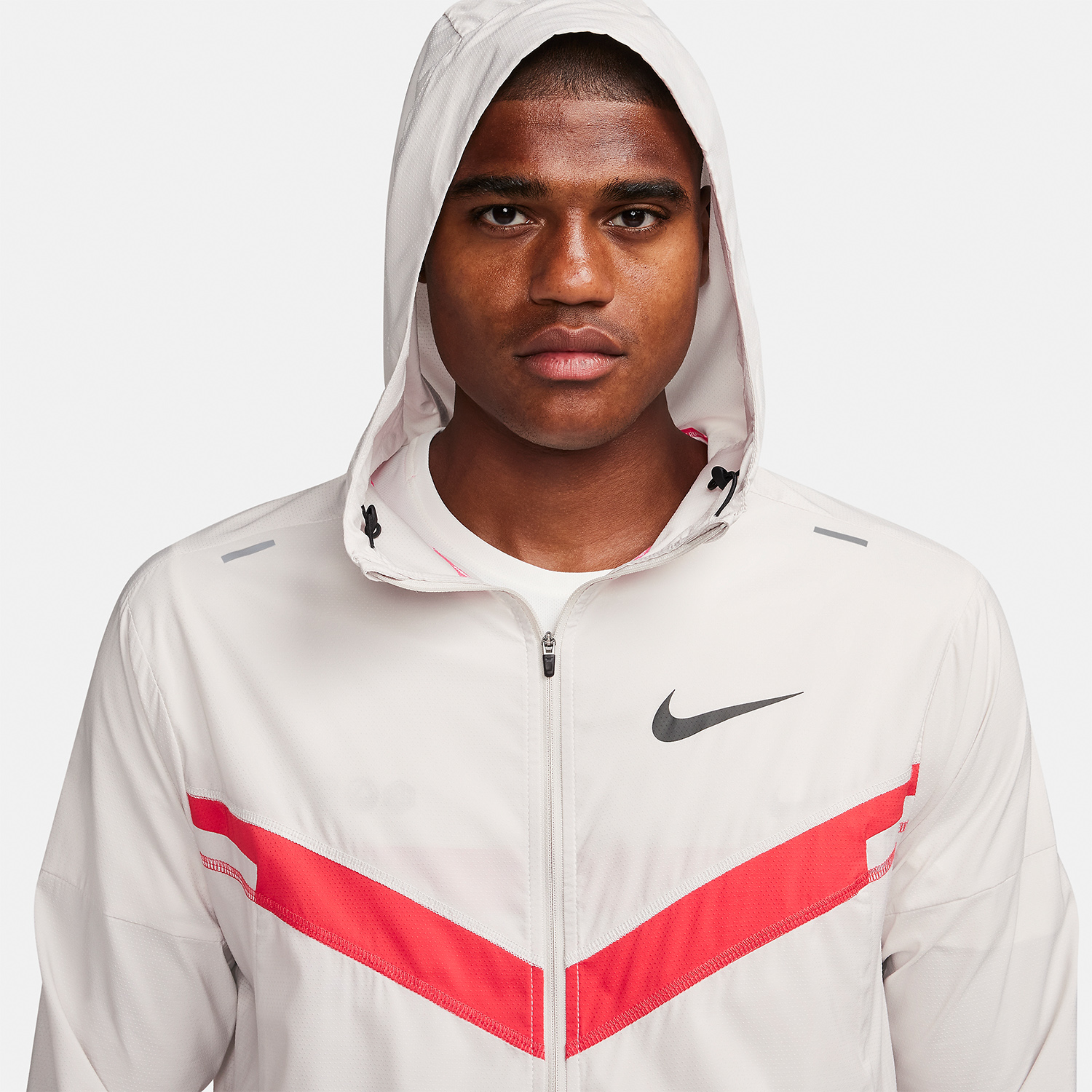 Nike Repel Windrunner Ekiden Giacca Light Bone/Track Red/Medium Ash