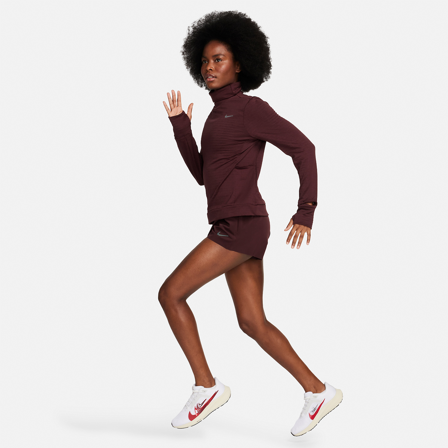 Nike Therma-FIT Element Swift Maglia Burgundy Crush/Reflective Silver