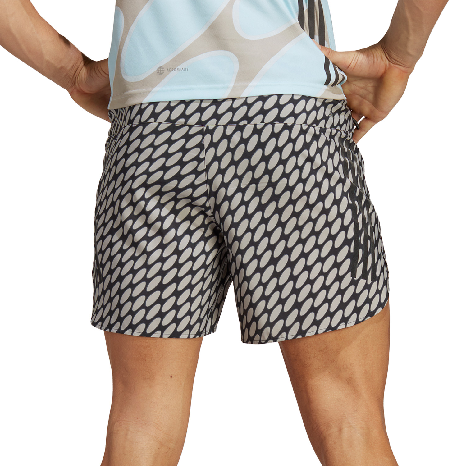 adidas x Marimekko Marathon 5in Pantaloncini Light Brown/Black/Grey Six