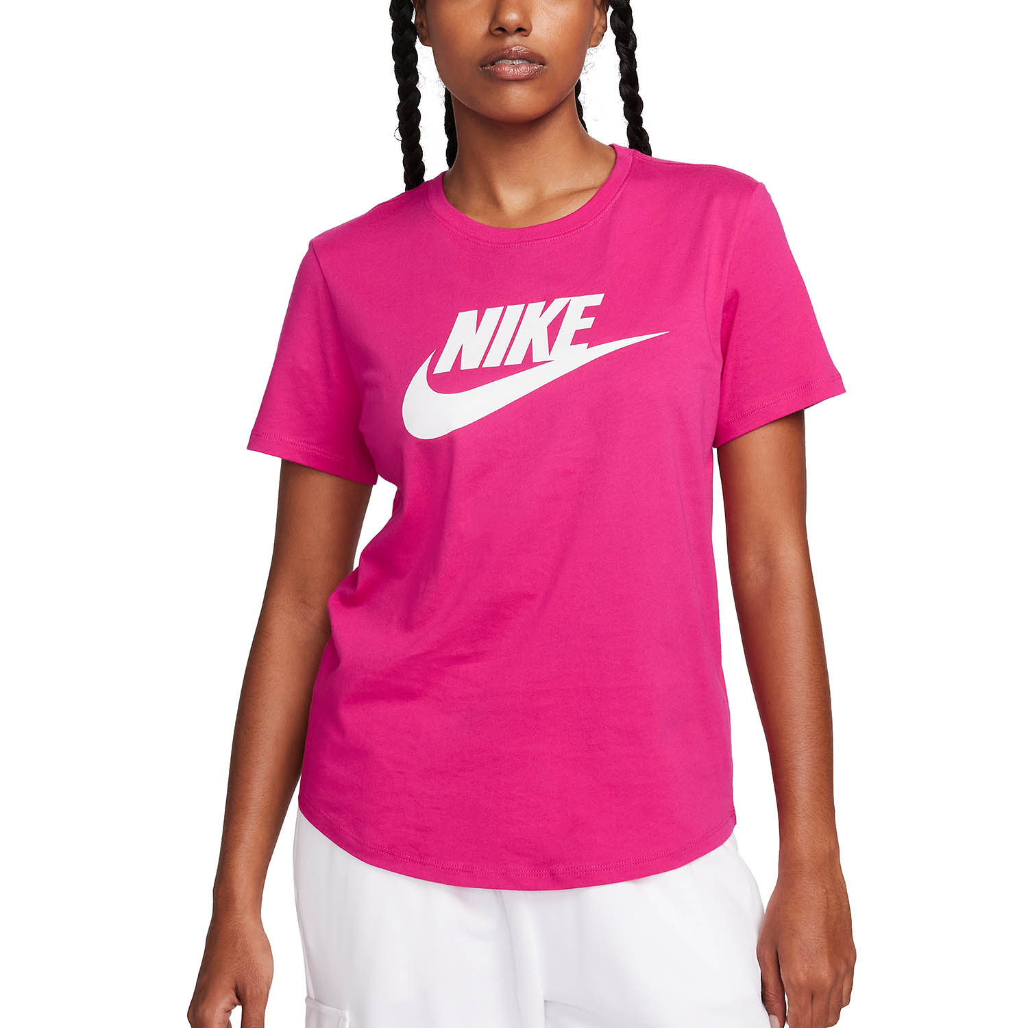 Nike Club Essentials Maglietta Fireberry/White