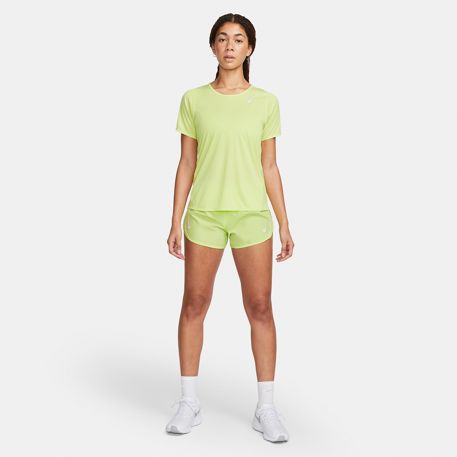 Nike Tempo Race 3in Pantaloncini Lt Lemon Twist/Reflective Silver