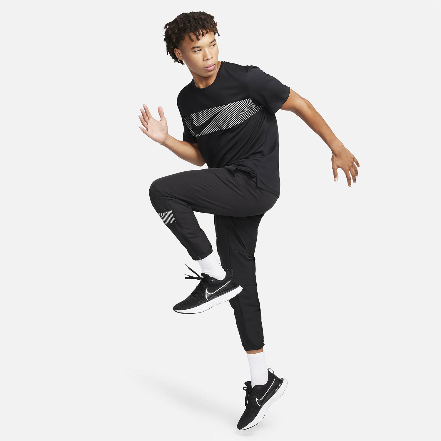 Nike Miler Flash Maglietta Black/Reflective Silver