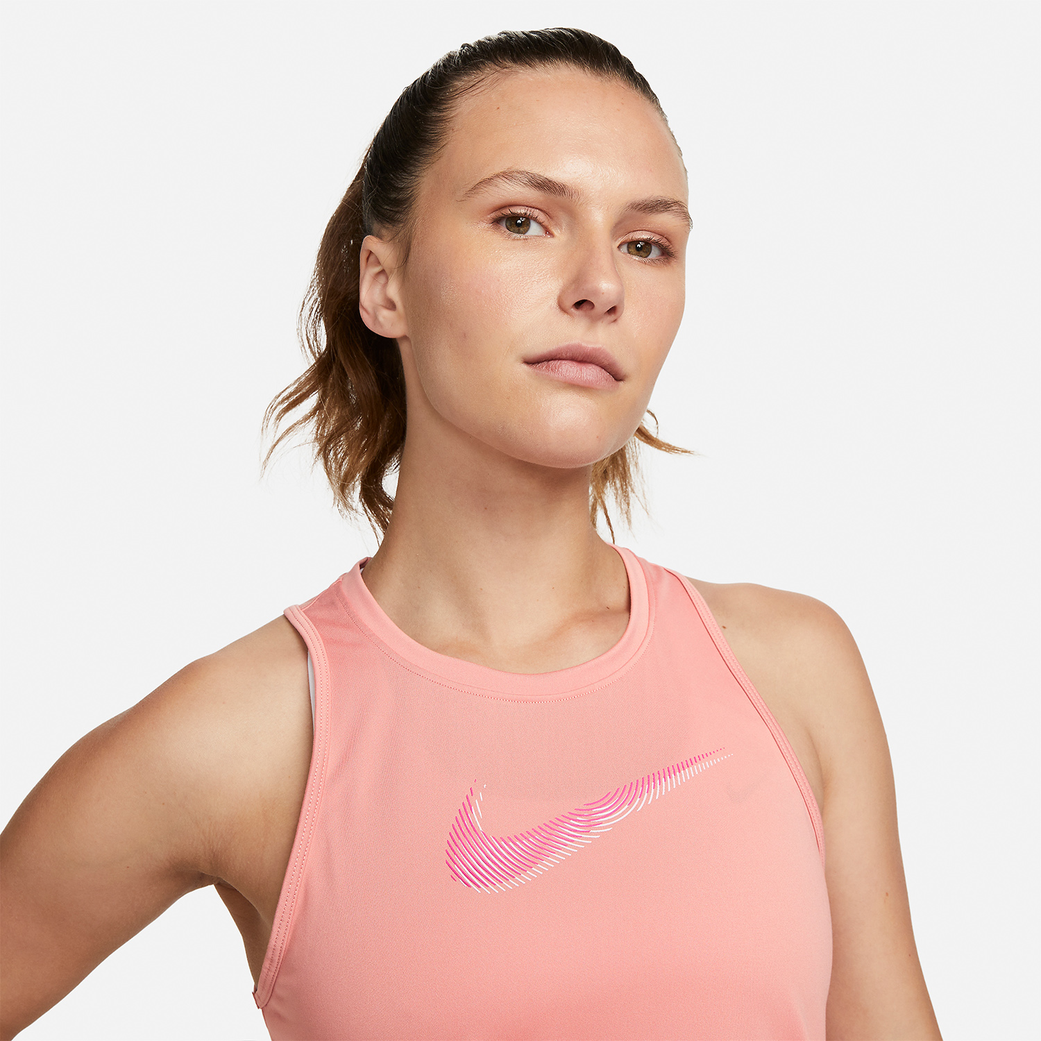 Nike Dri-FIT Swoosh Canotta Red Stardust/Fierce Pink