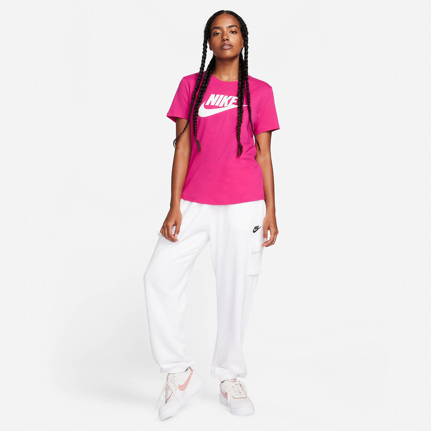 Nike Club Essentials Maglietta Fireberry/White