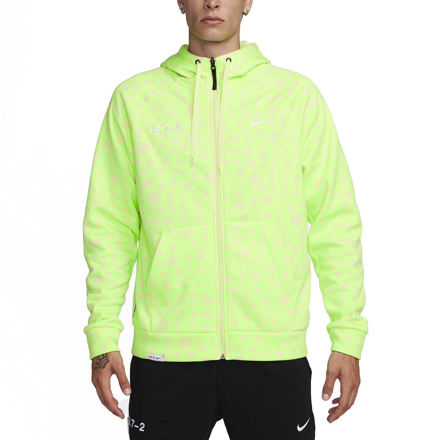 Nike Therma-FIT Studio 72 Felpa Lime Blast/Luminous Green/White