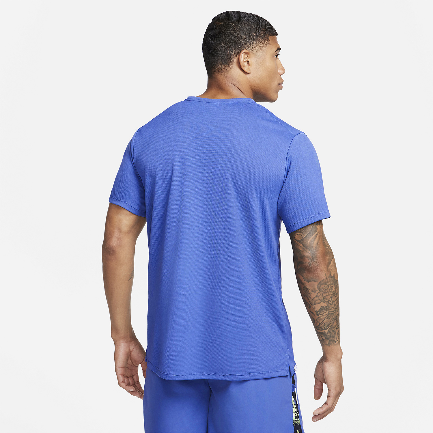 Nike Dri-FIT UV Miler Studio 72 Maglietta Diffused Blue/Lime Blast