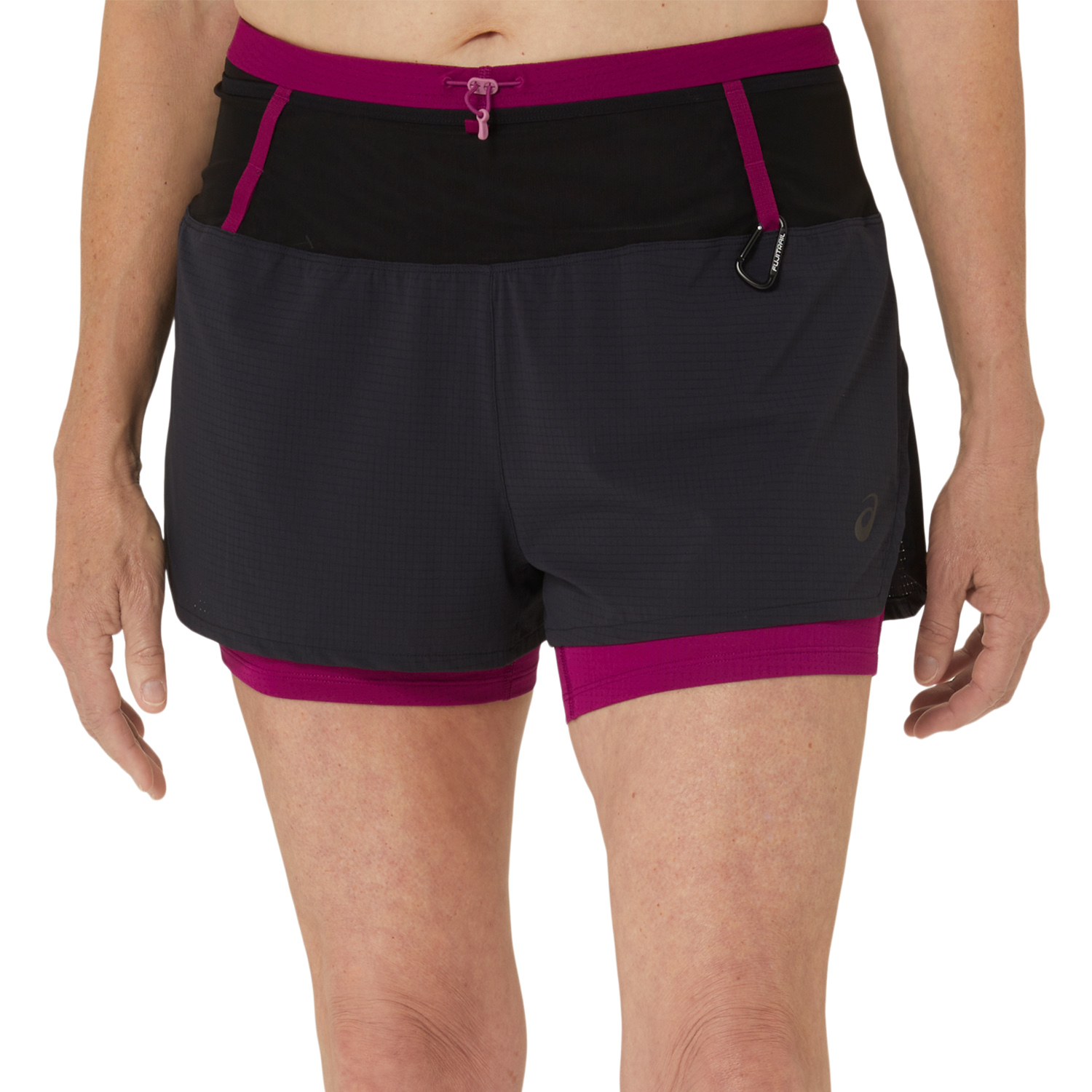 Asics Fujitrail 2 in 1 3in Pantaloncini Performance Black/Blackberry