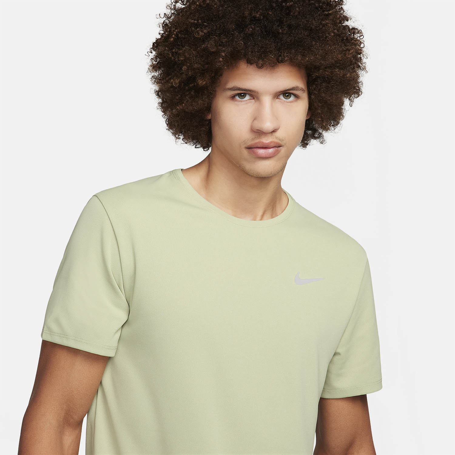 Nike Dri-FIT UV Run Division Miler Maglietta Sea Glass/Olive Aura/Heather/Reflective Silver