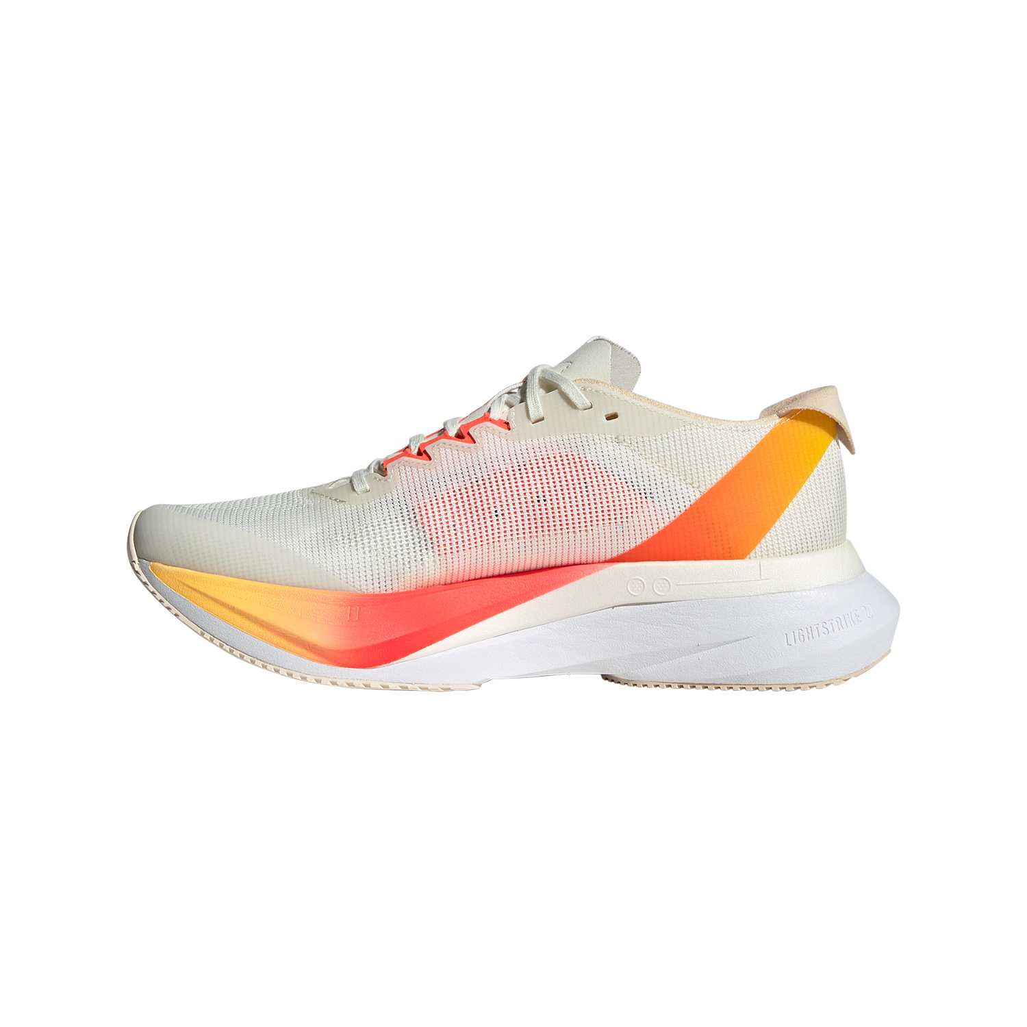 adidas adizero Boston 12 Ivory/Iron Metallic/Solar Red