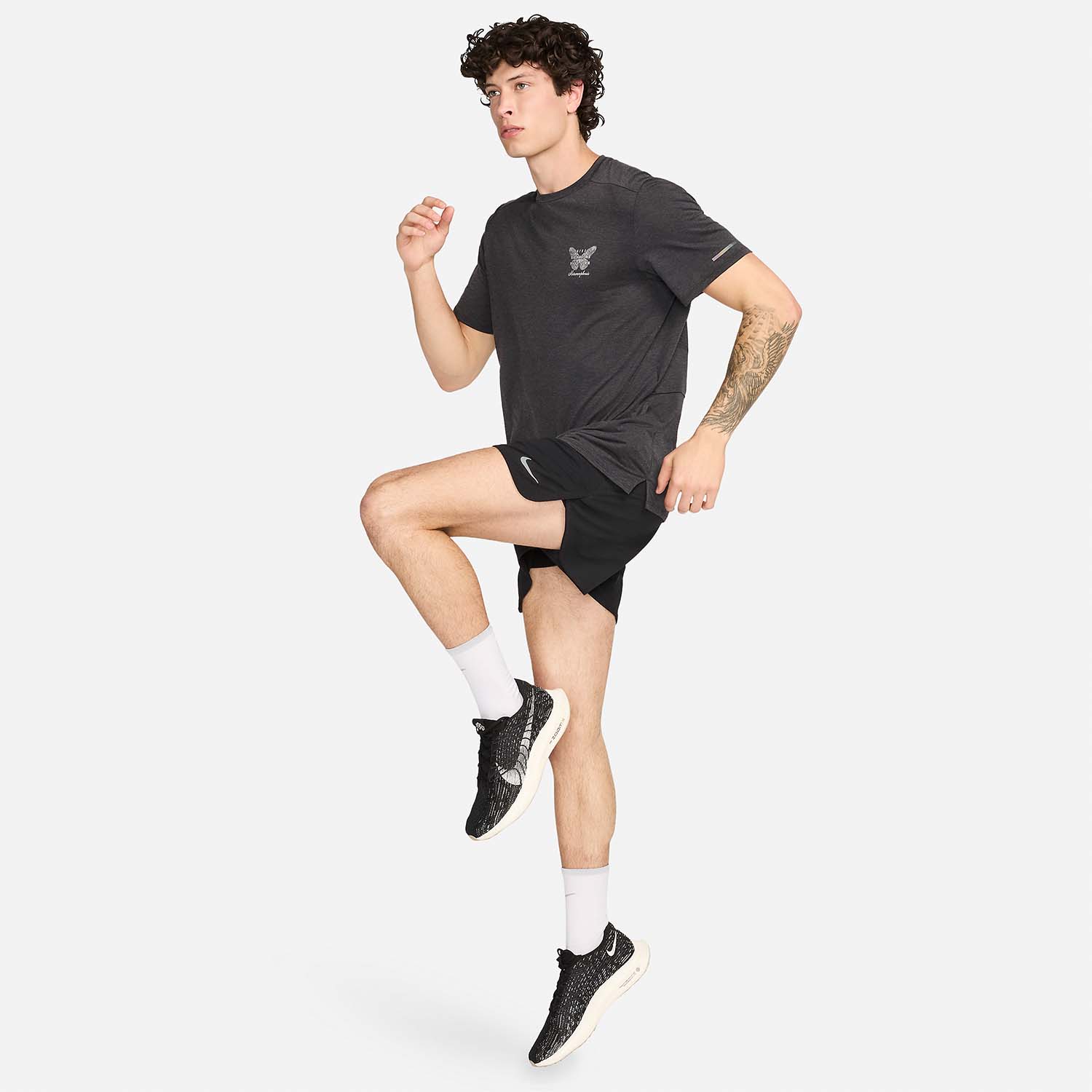 Nike Dri-FIT Rise Logo Maglietta Black/Summit White