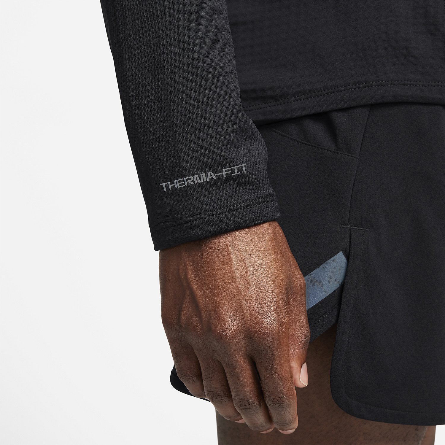 Nike Therma-FIT Crew Maglia Black/Reflective Silver
