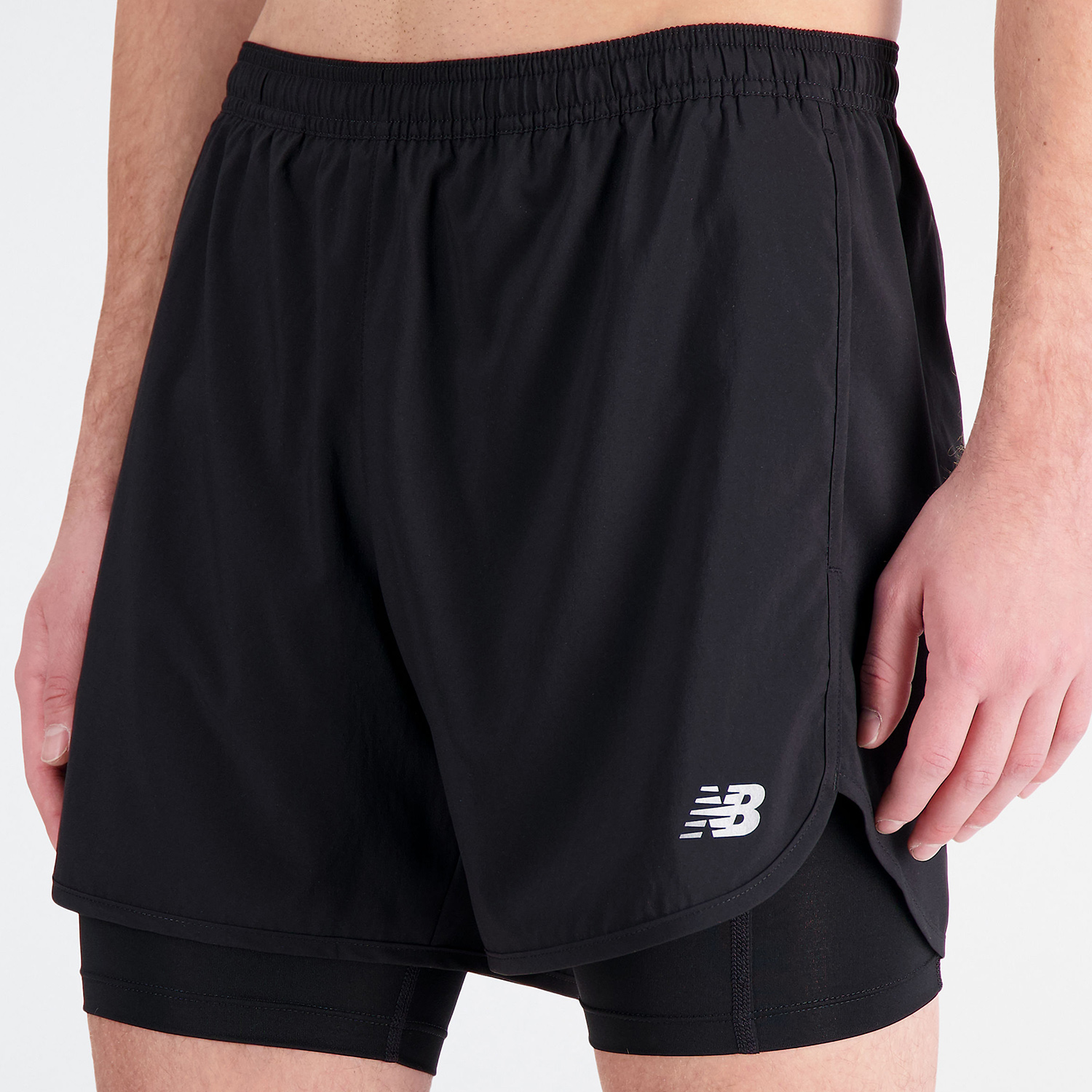New Balance Accelerate Pacer 2 in 1 5in Pantaloncini Black