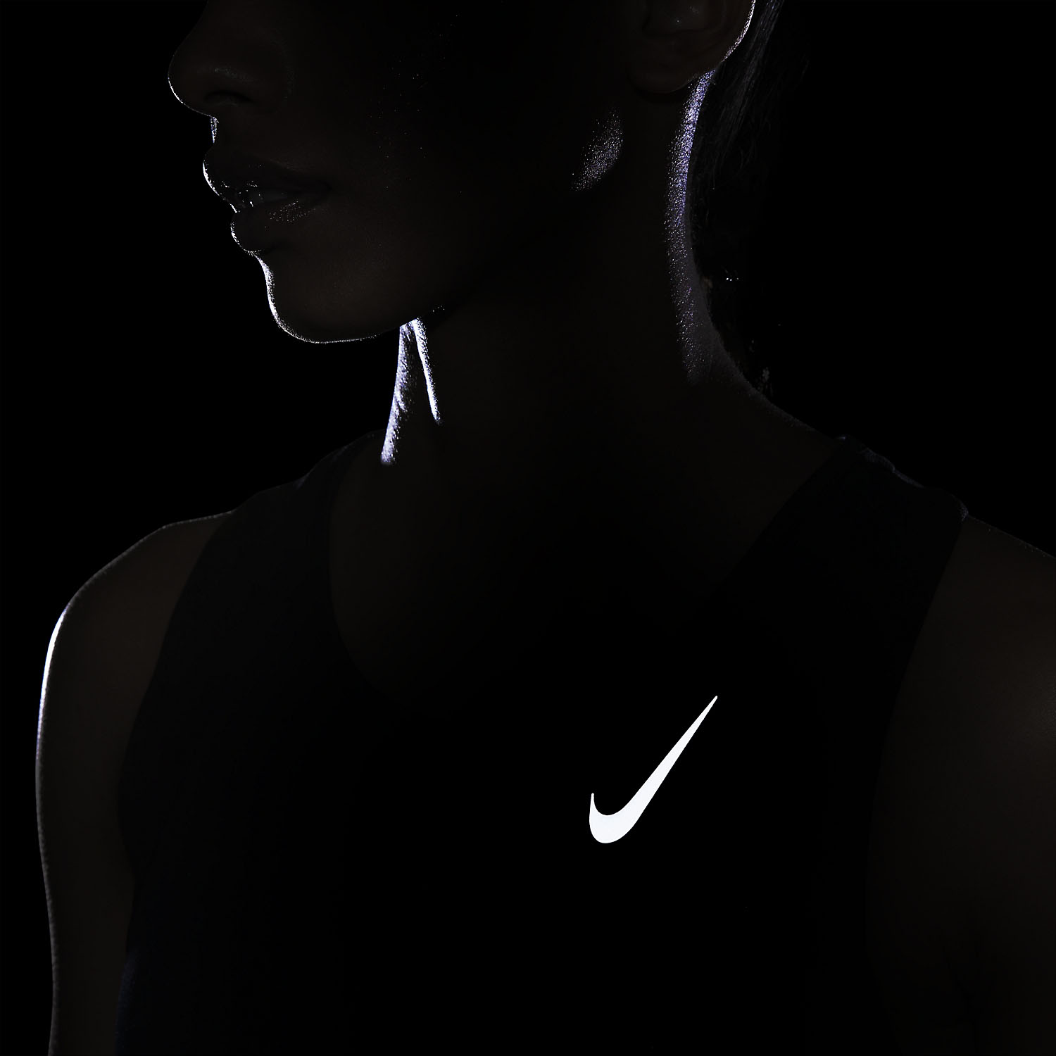 Nike Dri-FIT Race Canotta Black/Reflective Silver
