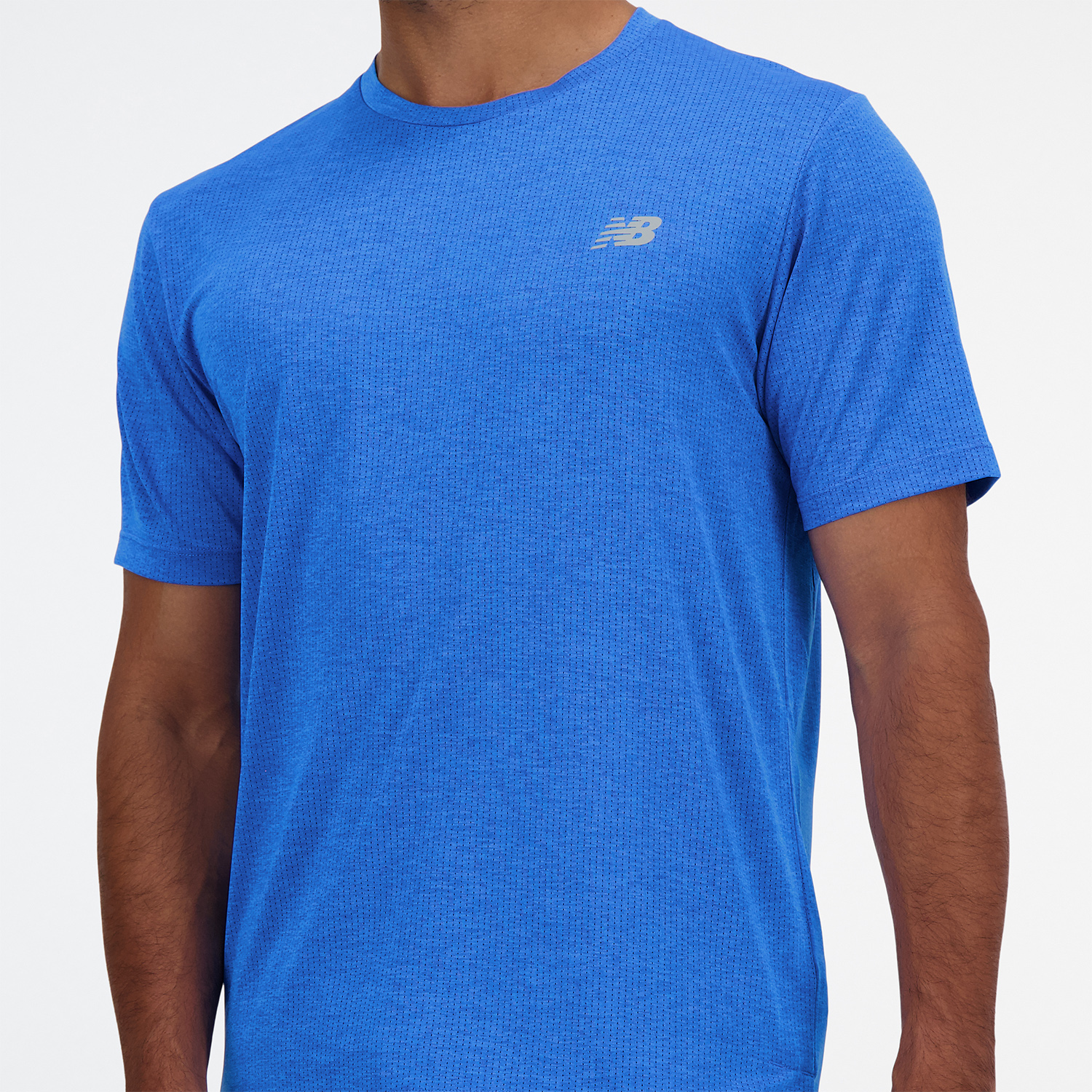 New Balance Athletics Run Maglietta Blue Oasis/Heather