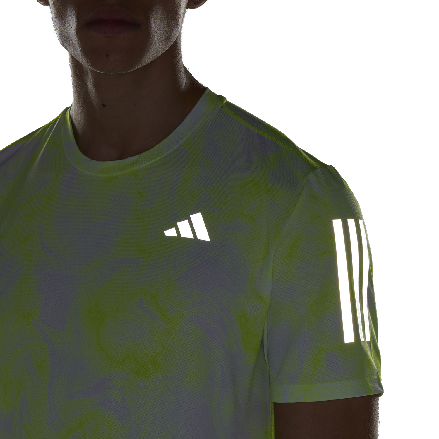 adidas Own The Run Graphic Maglietta White/Lucid Lemon