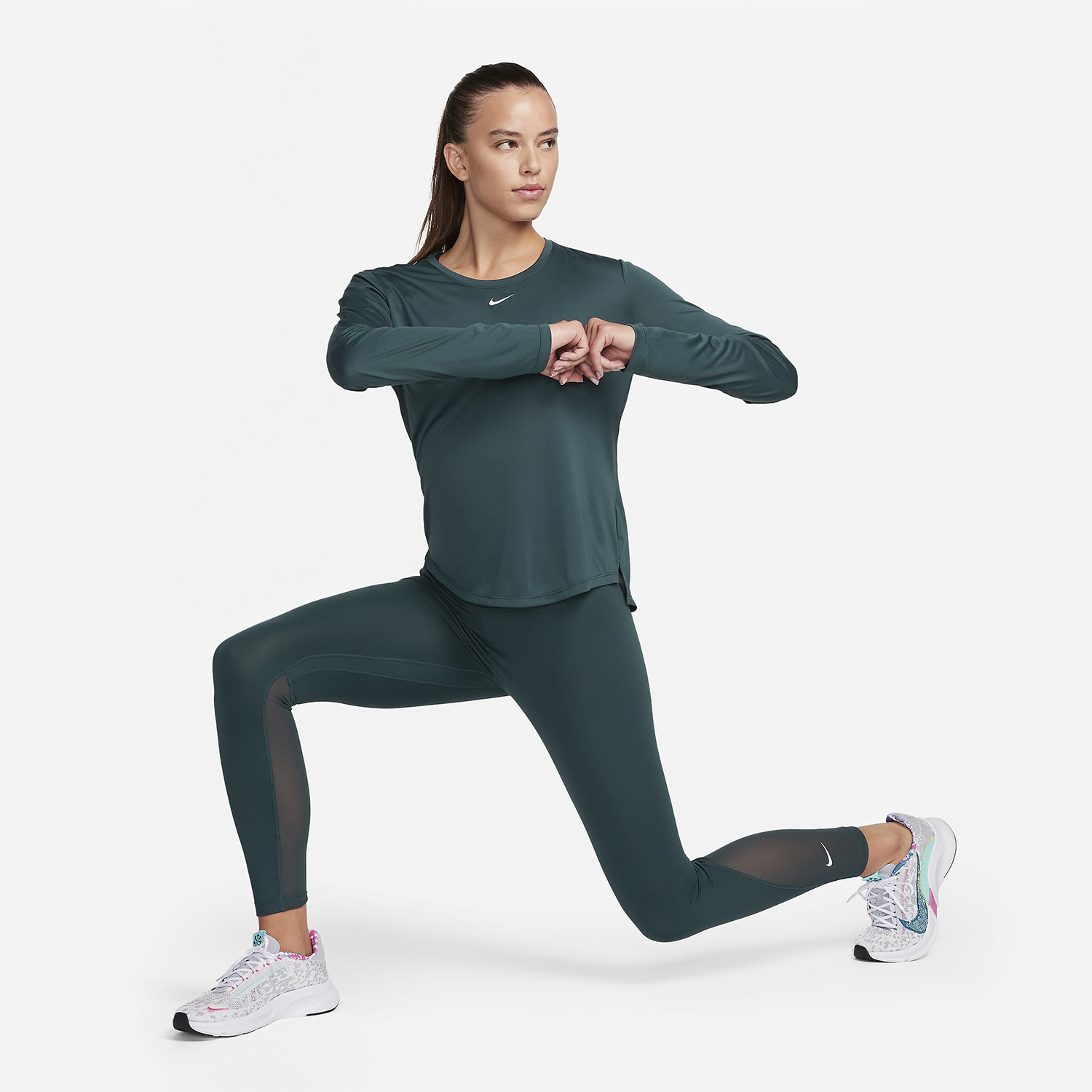 Nike Dri-FIT One Maglia Deep Jungle/White