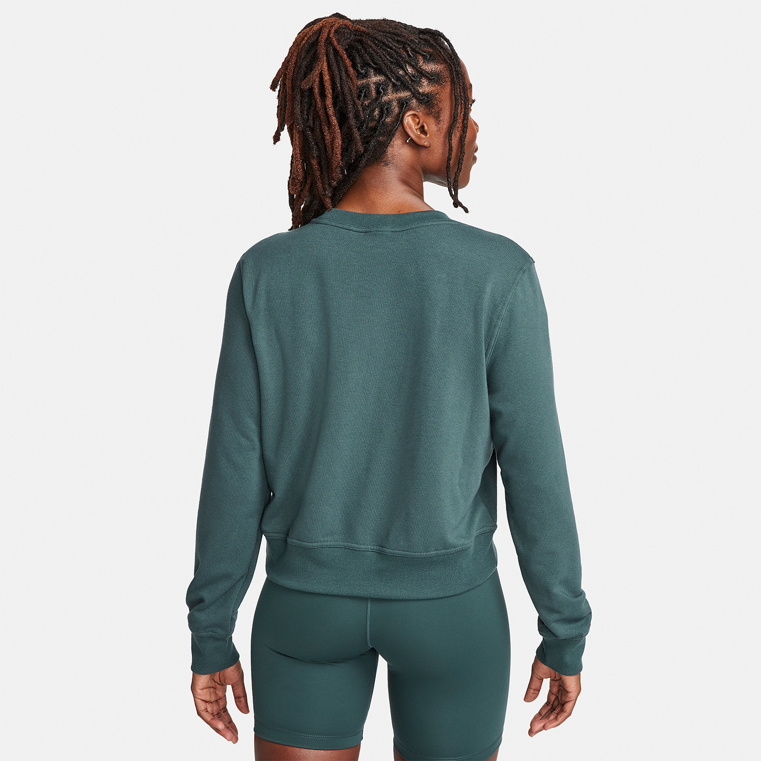 Nike Dri-FIT One Crew Felpa Deep Jungle/White