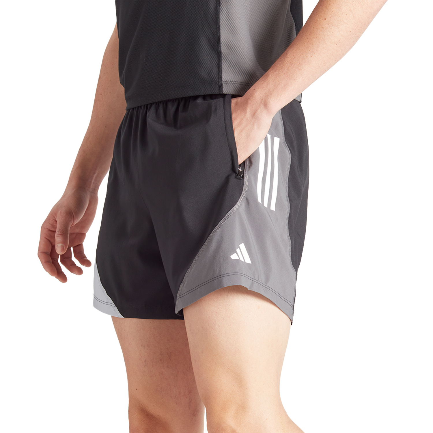 adidas Own The Run Logo 5in Pantaloncini Black/Halsil/Grey Five