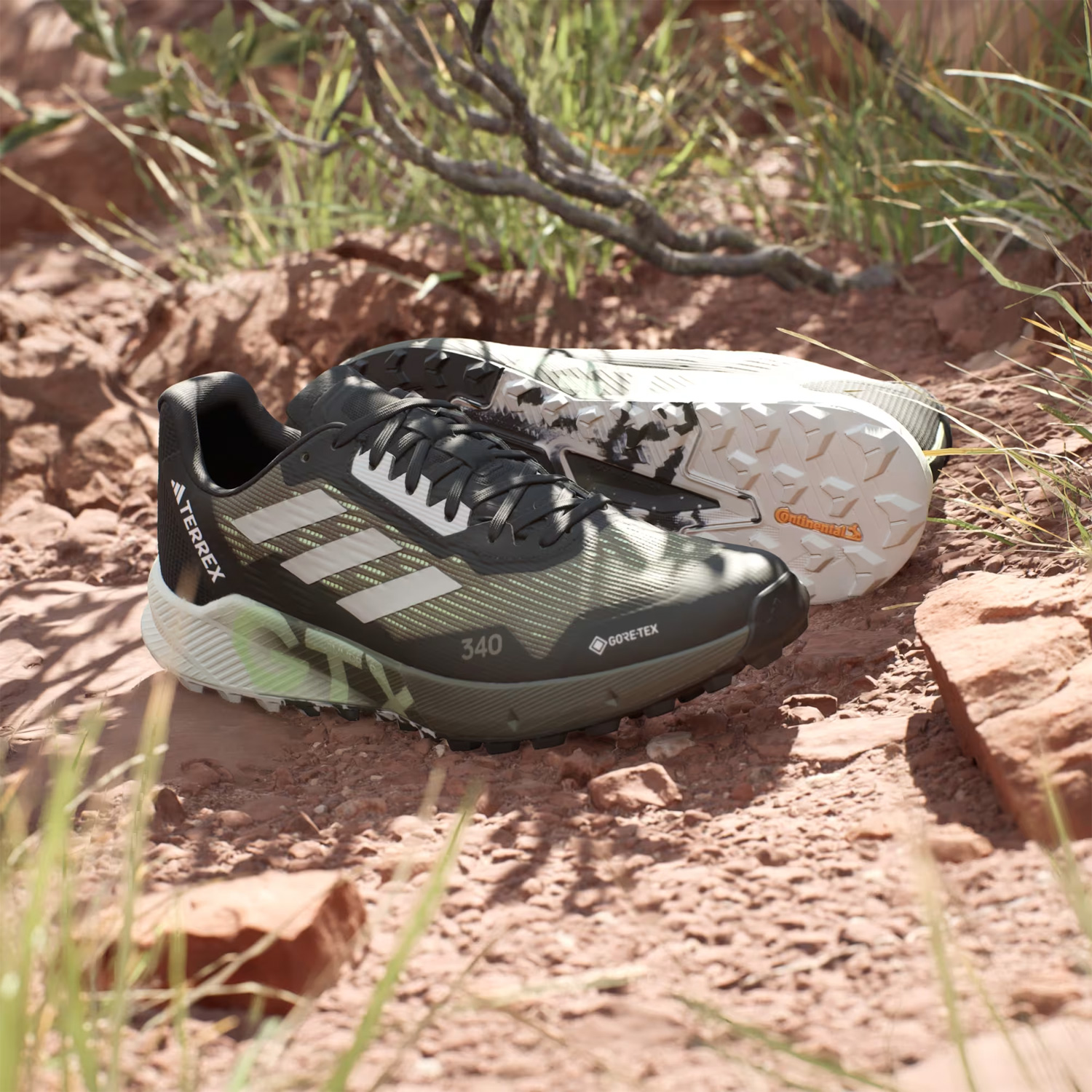 adidas Terrex Agravic Flow 2 GTX Olive Strata/Wonder Silver/Green Spark