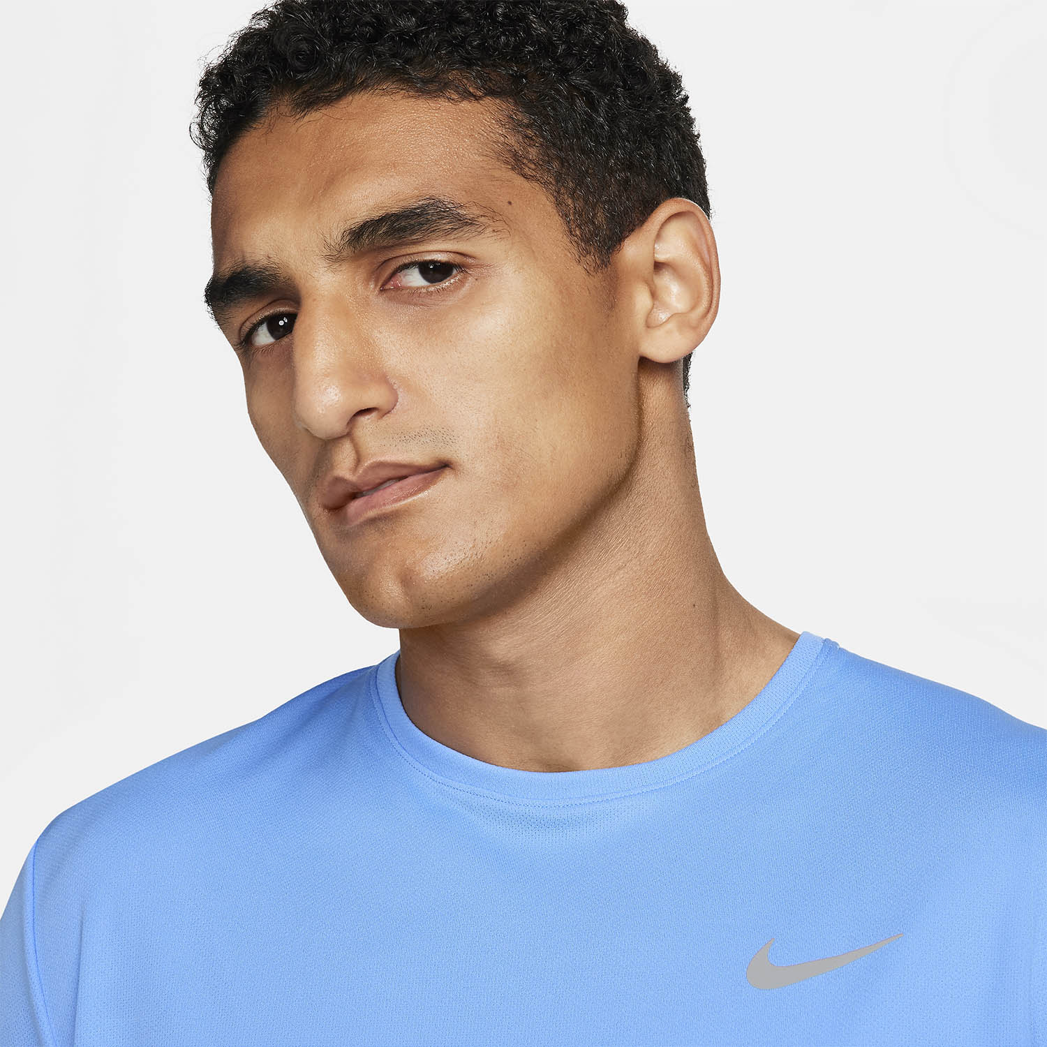 Nike Dri-FIT UV Run Division Miler Maglietta University Blue/Reflective Silver
