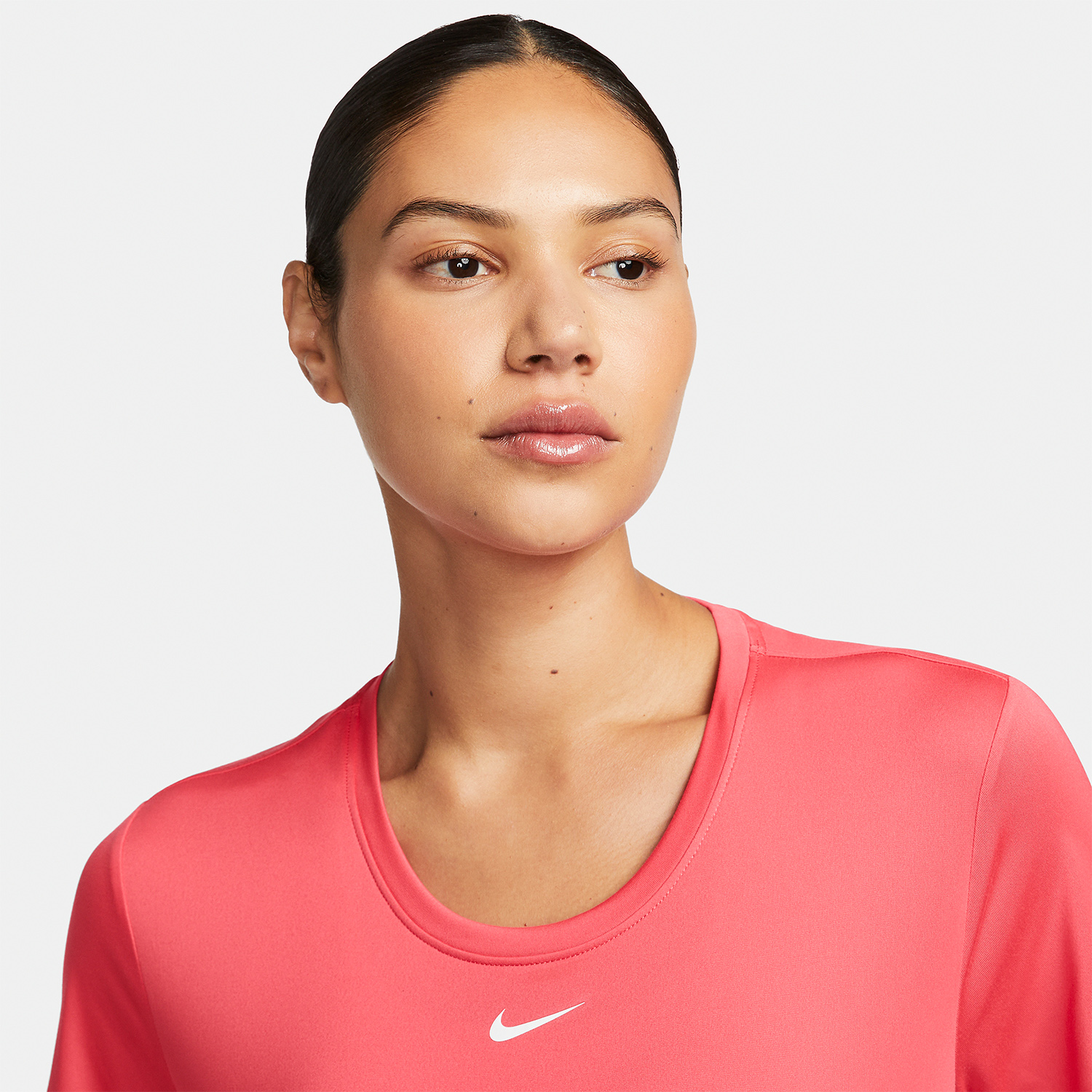 Nike One Dri-FIT Logo Maglietta Light Fusion Red/White