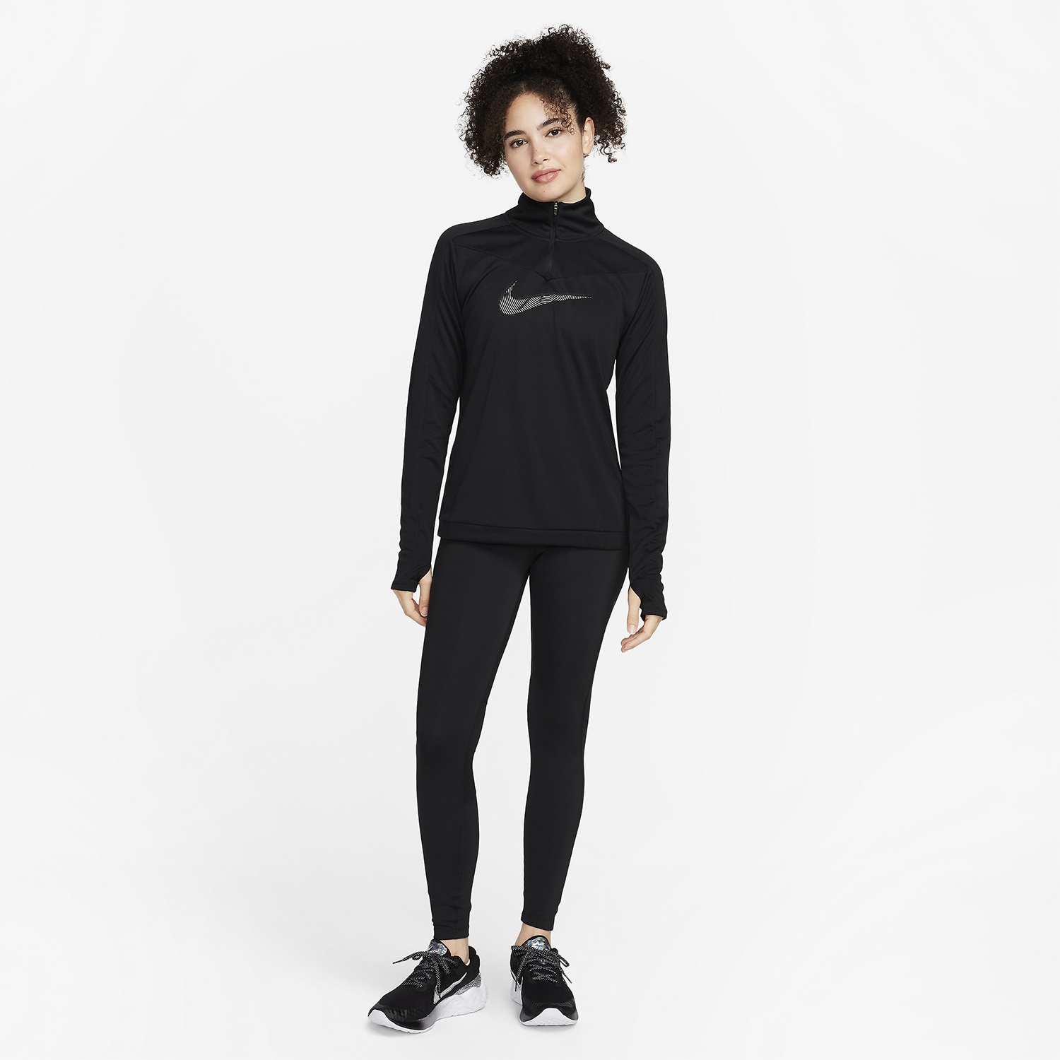 Nike Dri-FIT Swoosh Pacer Maglia Black/Cool Grey