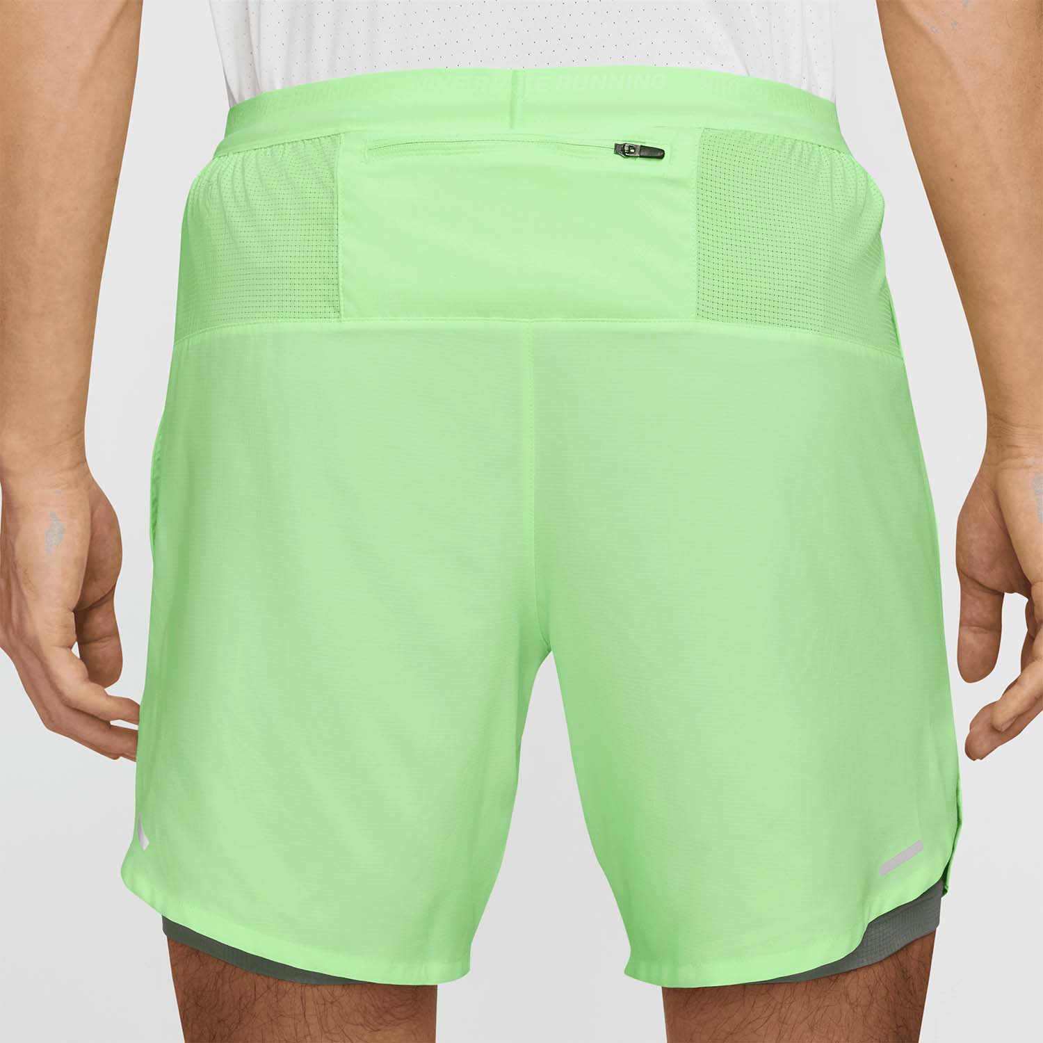 Nike Dri-FIT Stride 2 in 1 7in Pantaloncini Vapor Green/Reflective Silver
