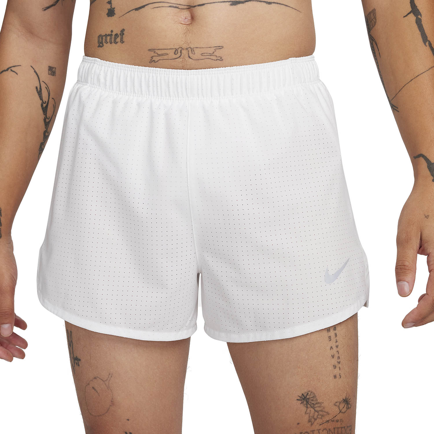 Nike Dri-FIT Fast 3in Pantaloncini Summit White/Reflective Silver