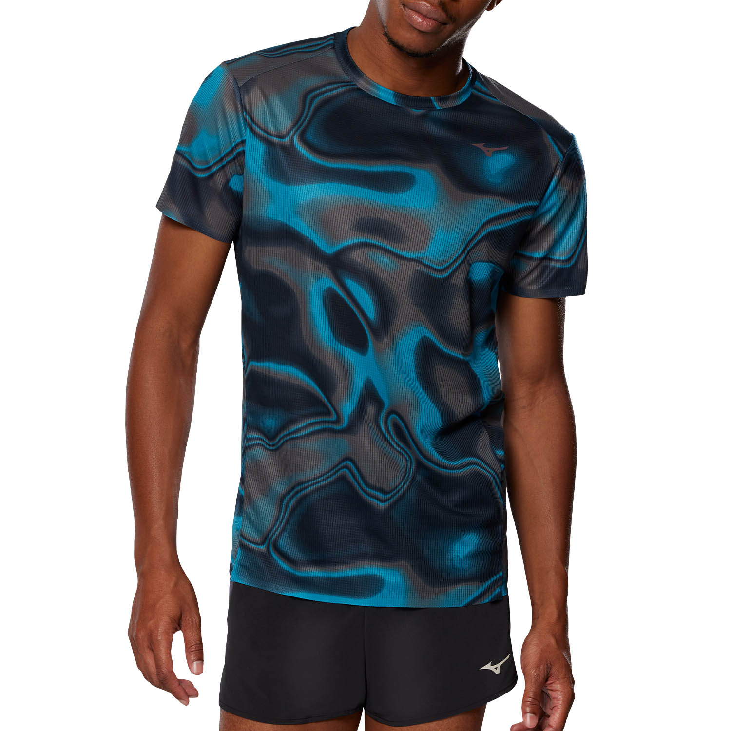 Mizuno Premium Aero Maglietta Hawaiian Ocean/Black