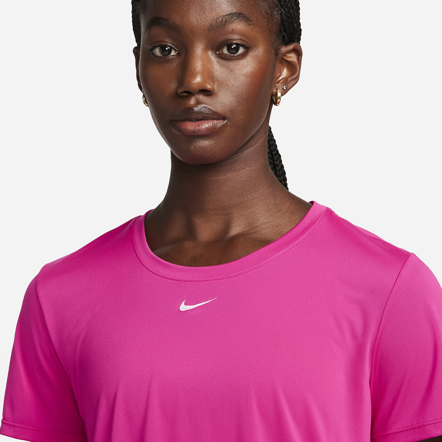 Nike One Dri-FIT Logo Maglietta Fireberry/White