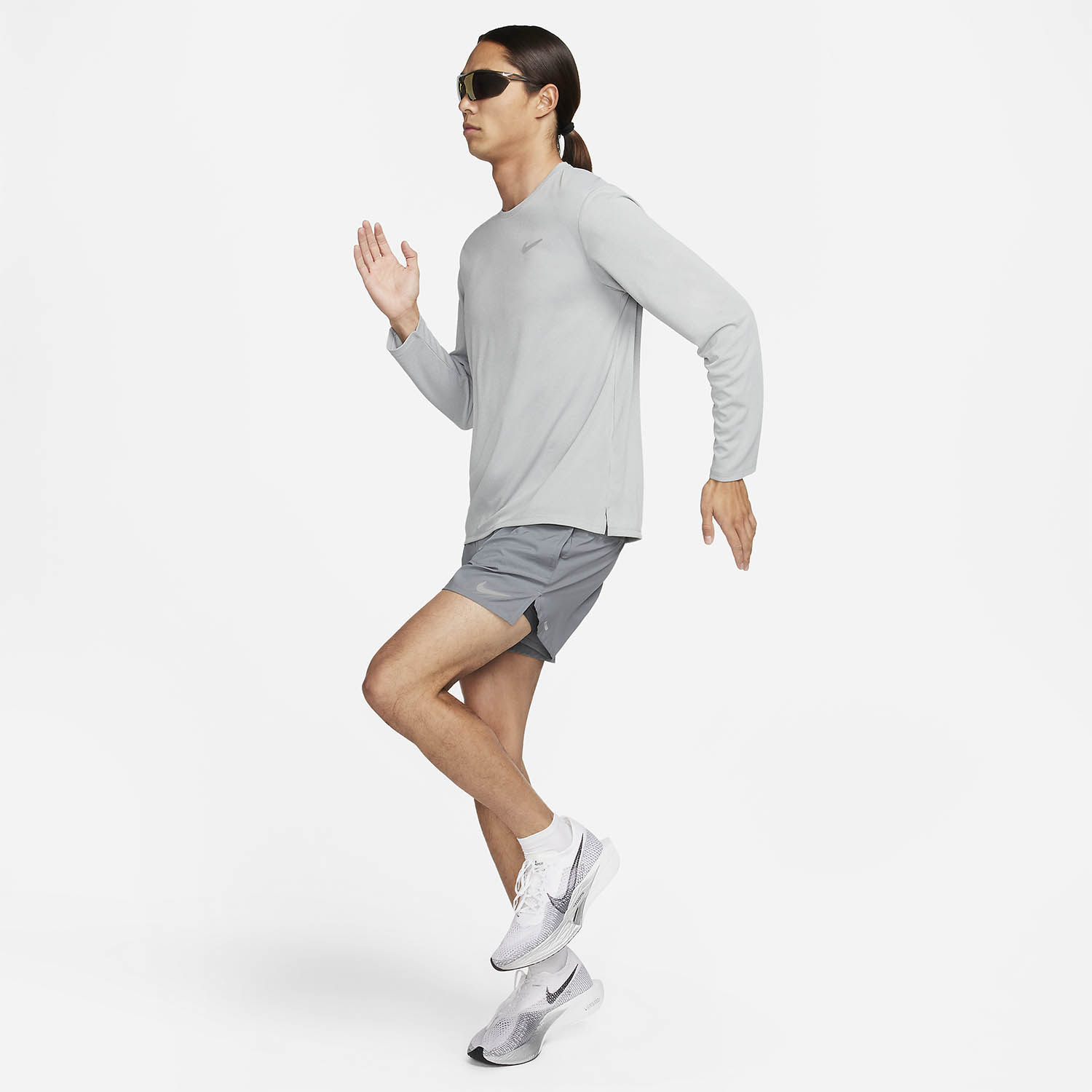 Nike Dri-FIT UV Miler Maglia Grey Fog/Particle Grey/Reflective Silver