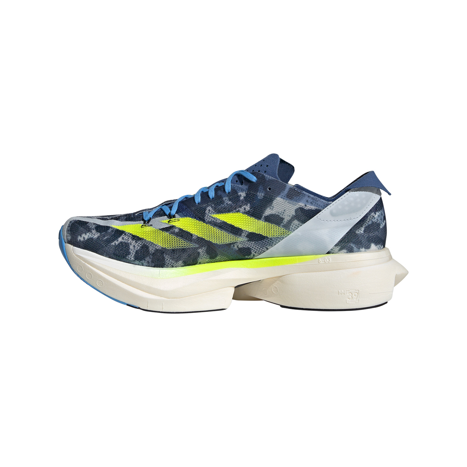 adidas adizero Adios Pro 3 Crystal White/Lucid Lemon/Blue Burst