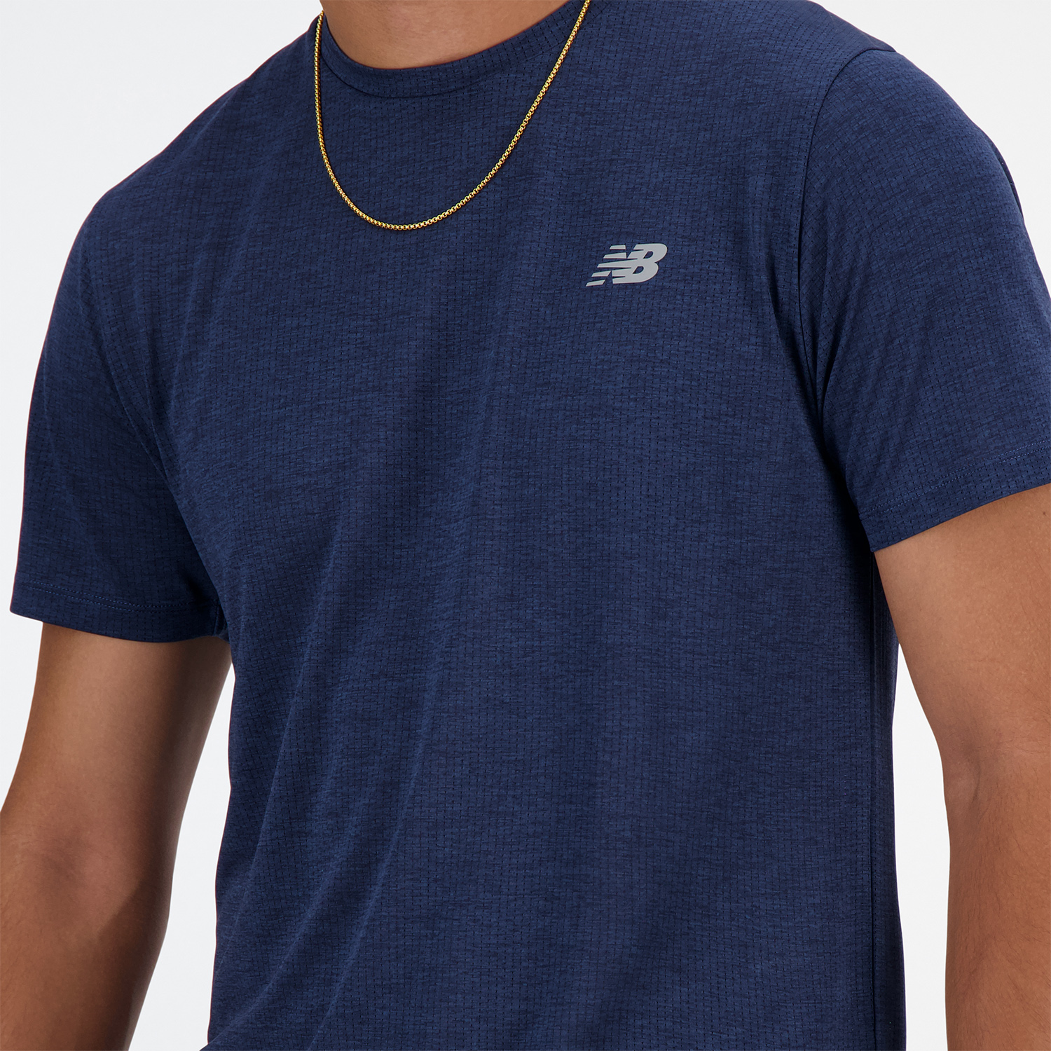 New Balance Athletics Run Maglietta NB Navy Heather